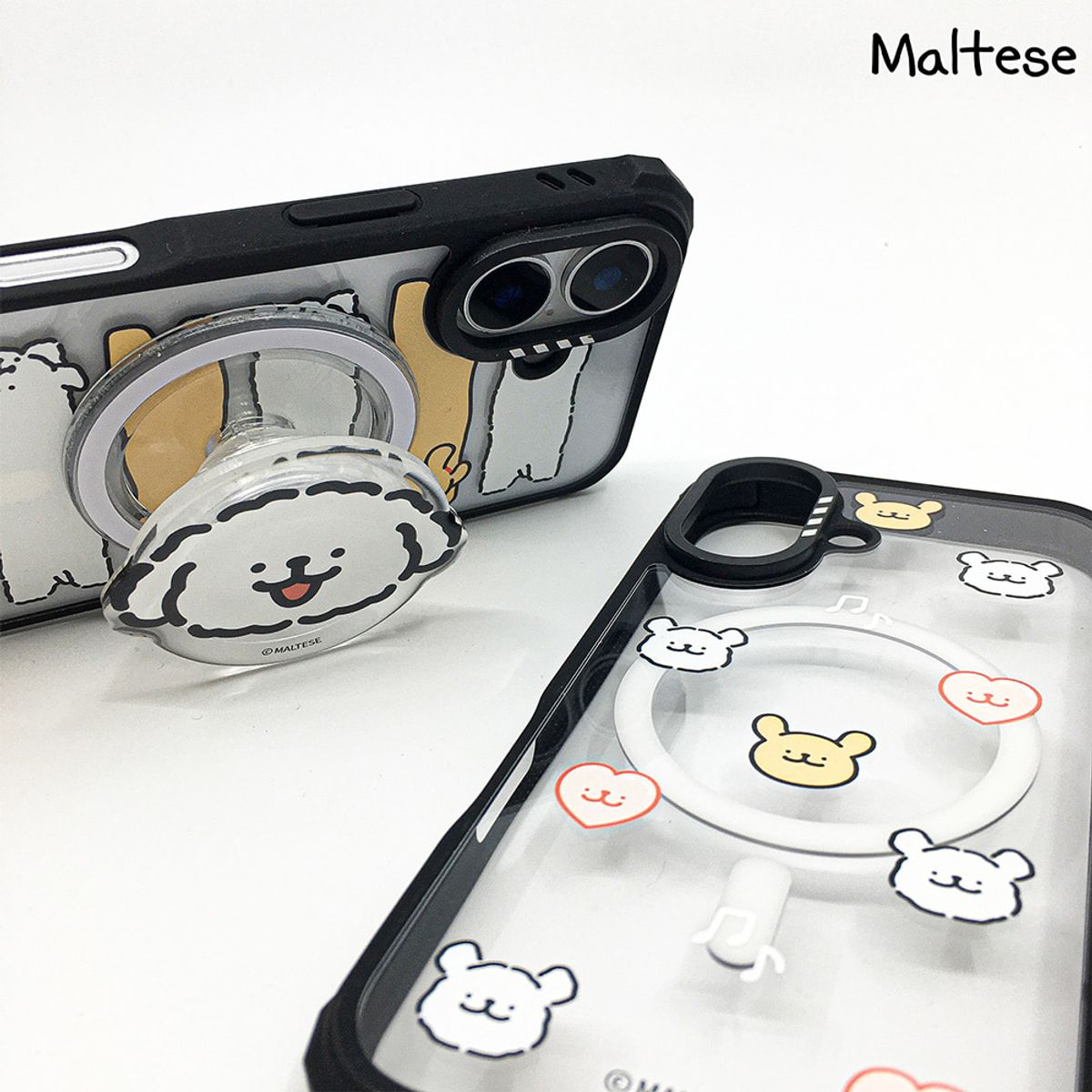에잇클로드(8CLOTHE) 몰티즈 스위트 맥세이프 투명 범퍼 케이스 아이폰 17 16 갤럭시 S25 S24 폴드8 플립8