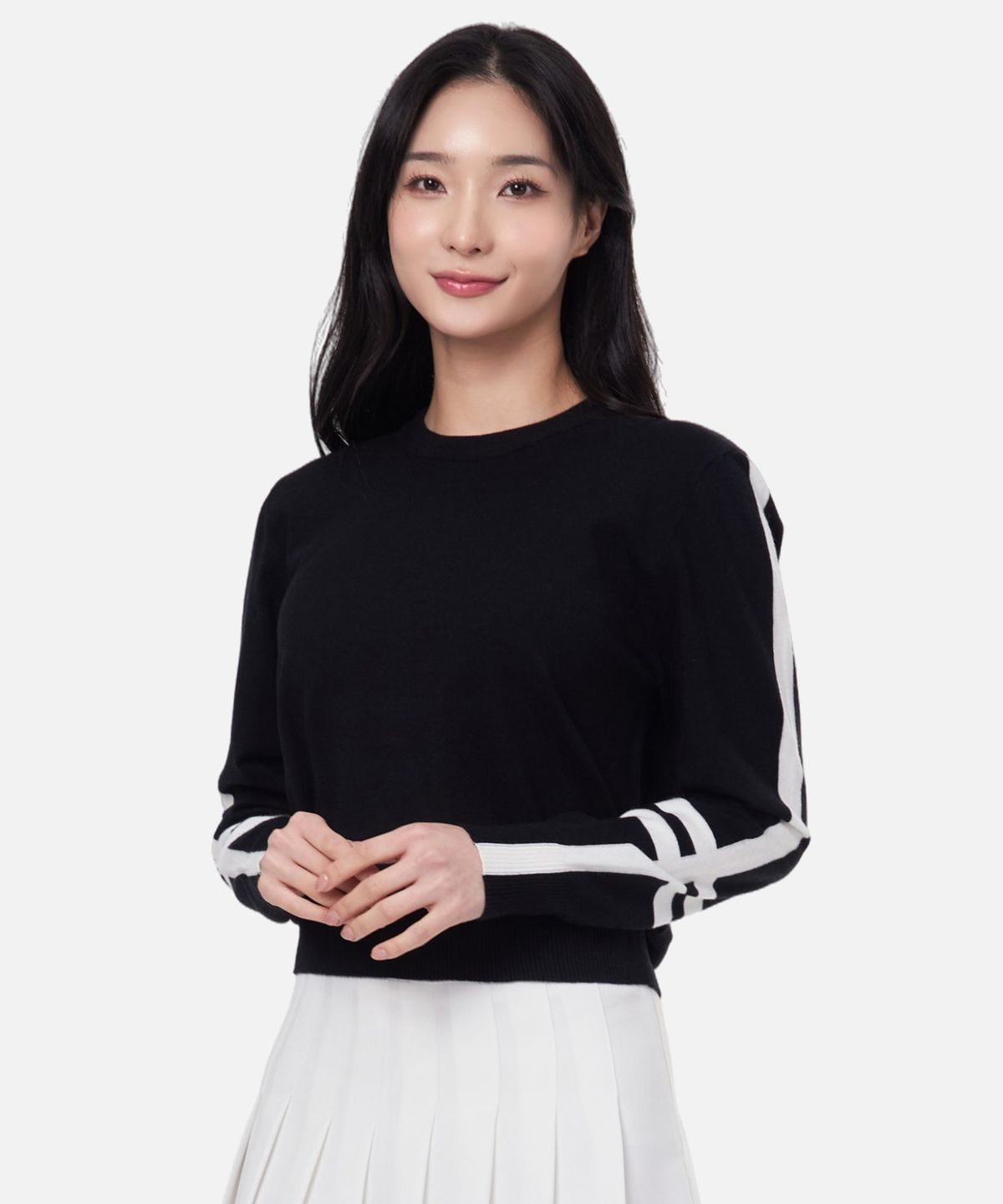 투엘라(2ELA) 여성 그레이스 니트 라운드 긴팔 티셔츠 3 Colors