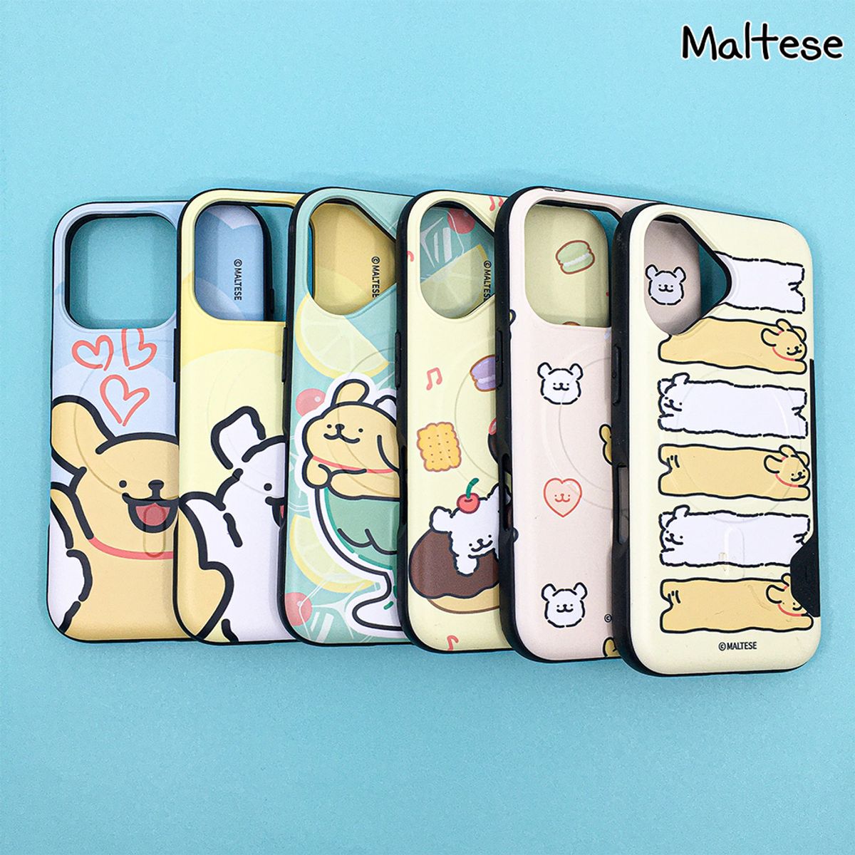 에잇클로드(8CLOTHE) 몰티즈 스위트 맥세이프 투카드 범퍼 케이스 갤럭시 S25 S24 아이폰 17 16