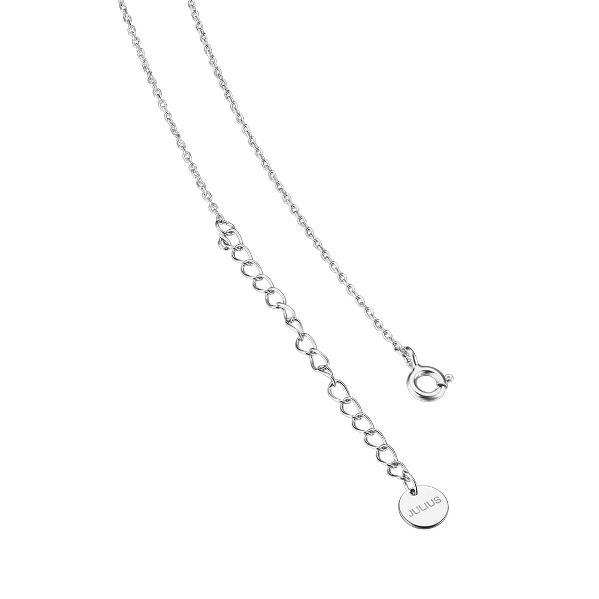 쥴리어스(JULIUS1) Silver925 cubic T smile necklace
