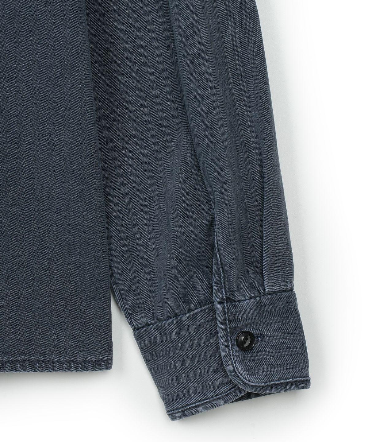 구보(GUVO) Washed open-collar shirt, navy