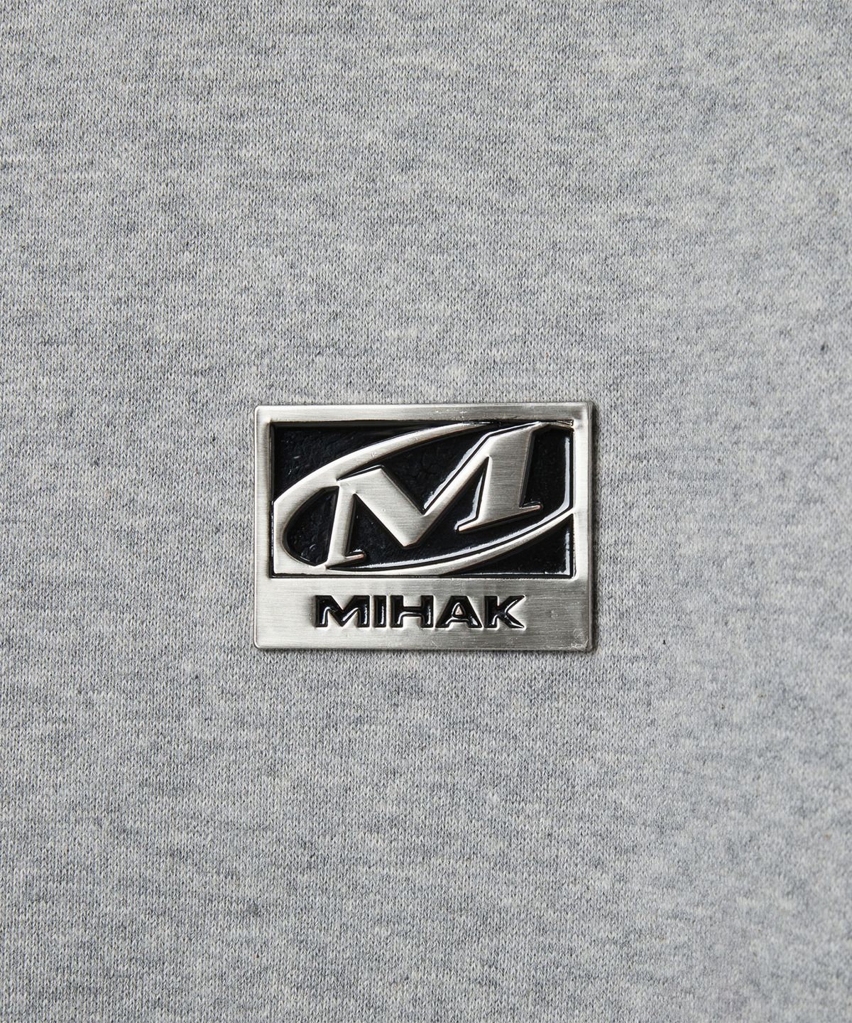 미학(MIHAK) 메탈 플레이트 기모 후디 집업 (GRAY)