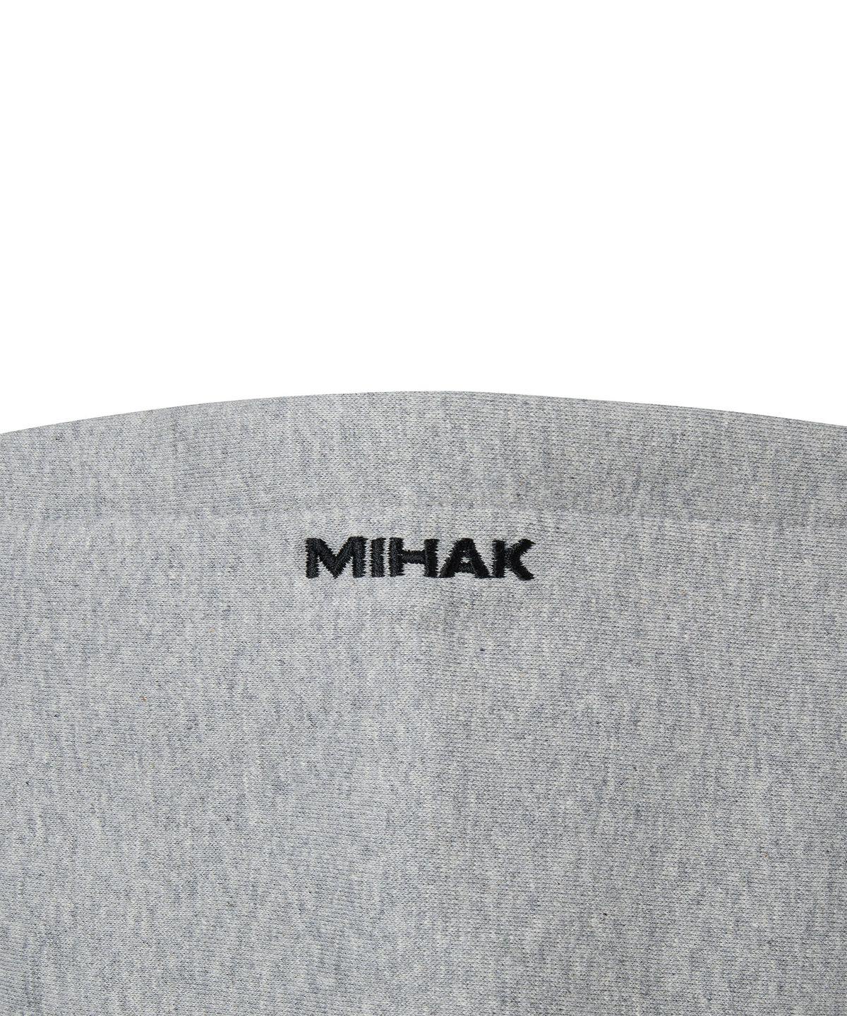 미학(MIHAK) 메탈 플레이트 기모 크롭 후디 집업 (GRAY)