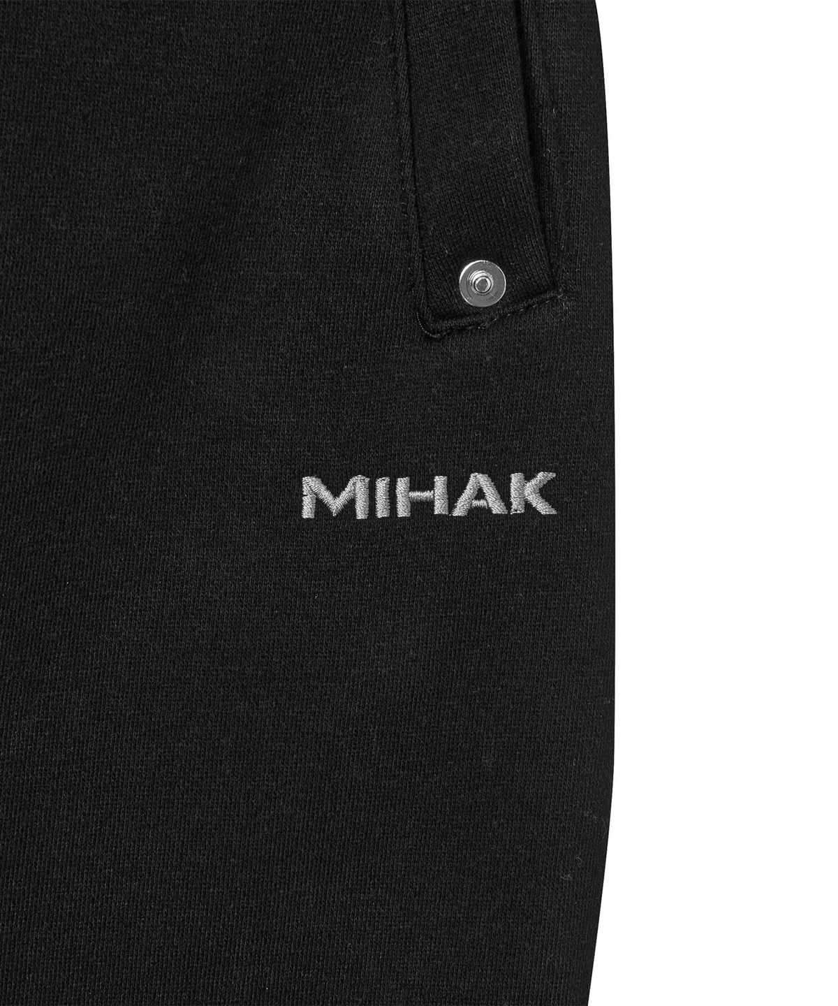 미학(MIHAK) 메탈 플레이트 기모 스웨트 팬츠 (BLACK)