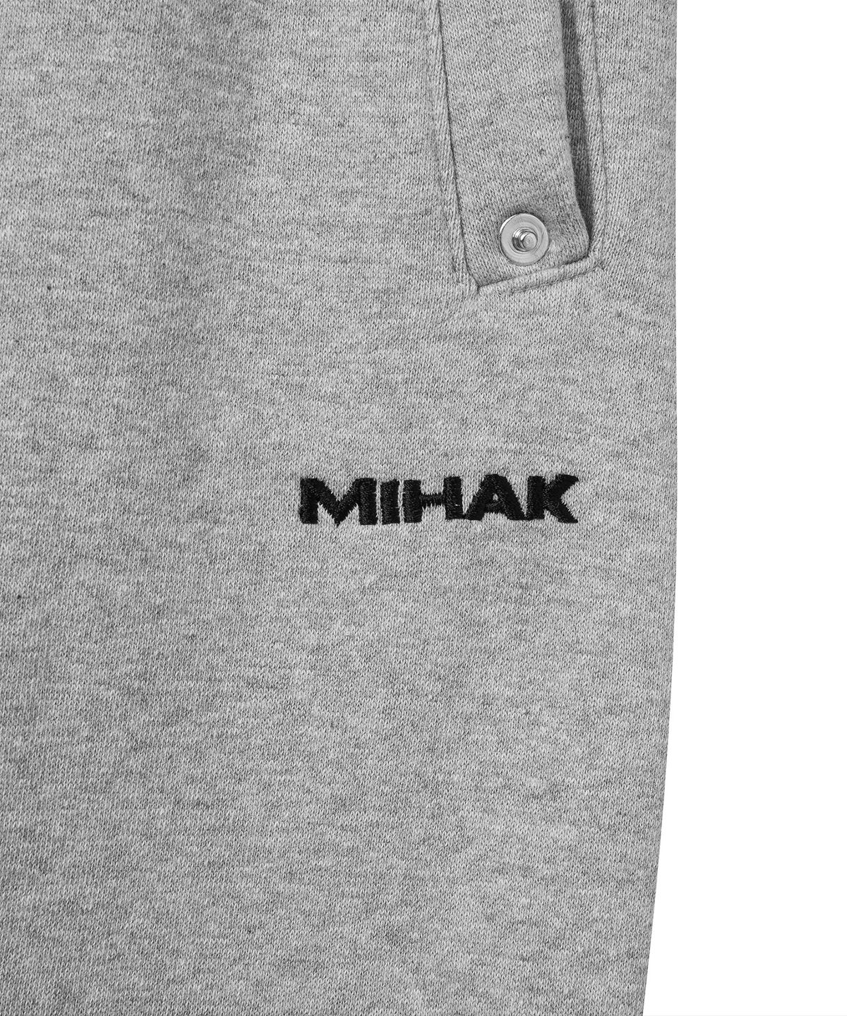 미학(MIHAK) 메탈 플레이트 기모 스웨트 팬츠 (GRAY)