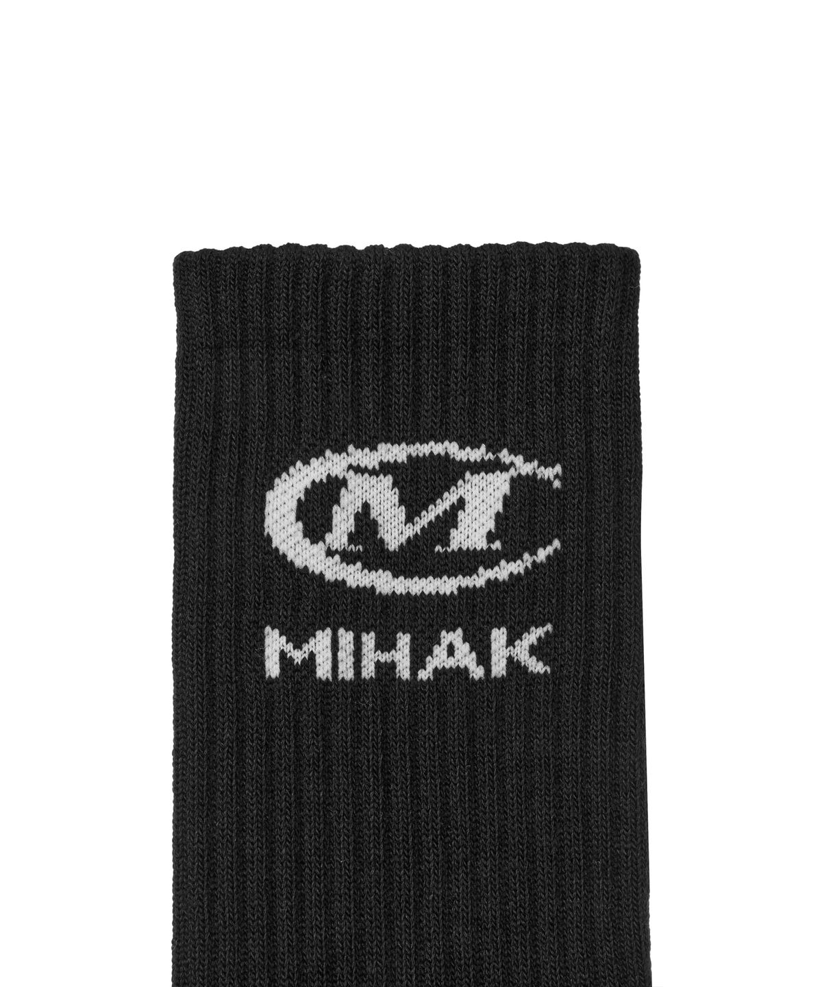 미학(MIHAK) [3PACK] 메인 로고 양말 (BLACK)