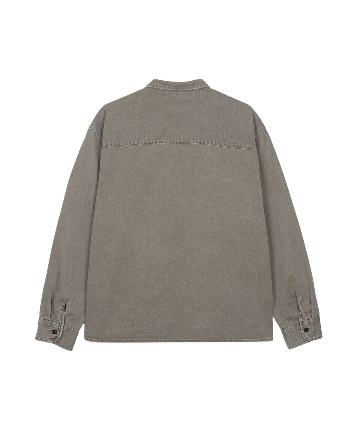 구보(GUVO) Washed open-collar shirt, brown