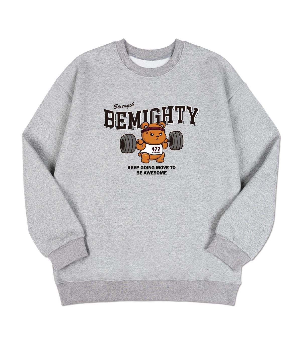 비마이티(BEMIGHTY) 바벨 베어 특기모 트레이닝 셋업 [멜란그레이]