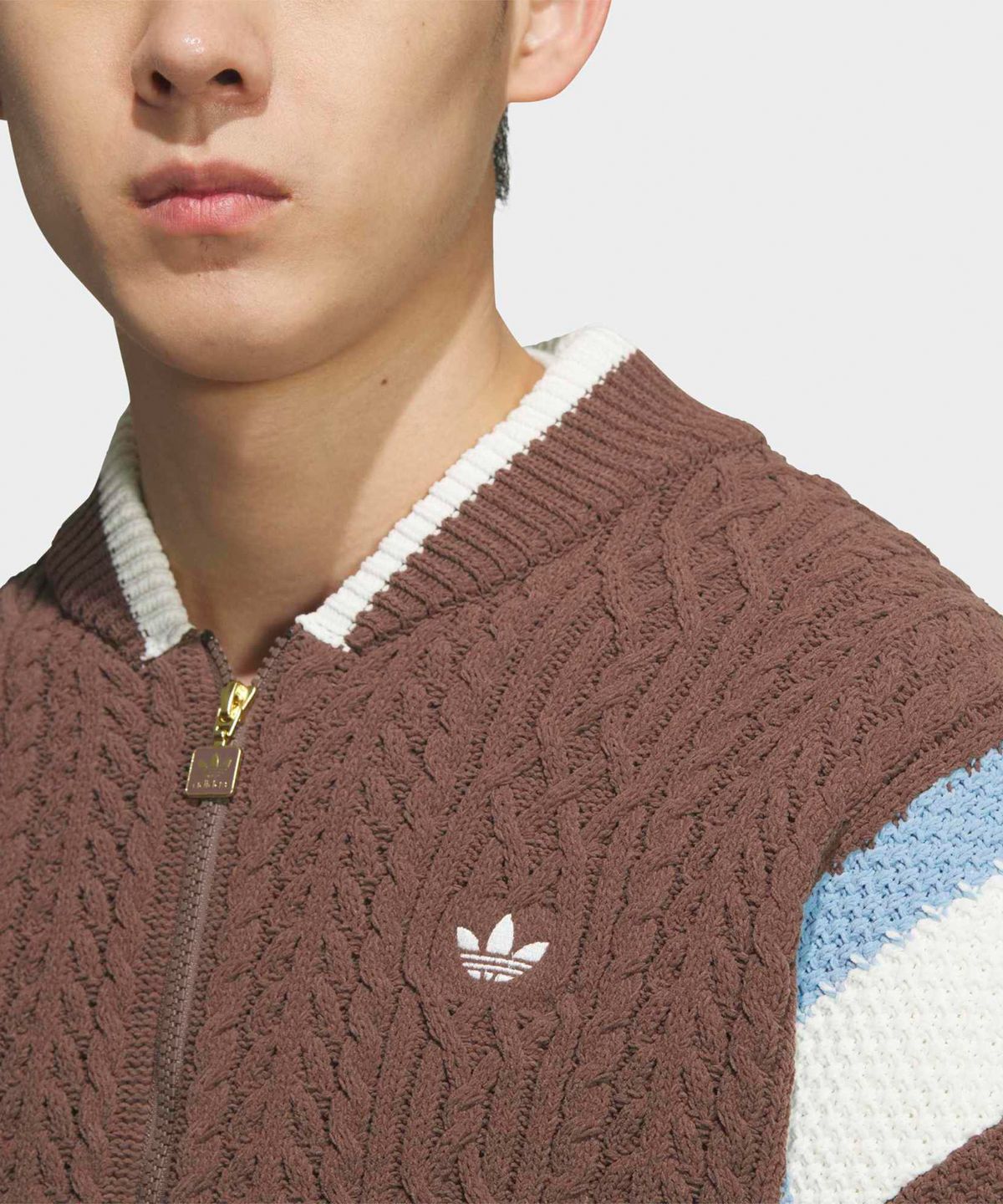 아디다스(ADIDAS) 레트로 리믹스 가디건 - 브라운 / KS5963