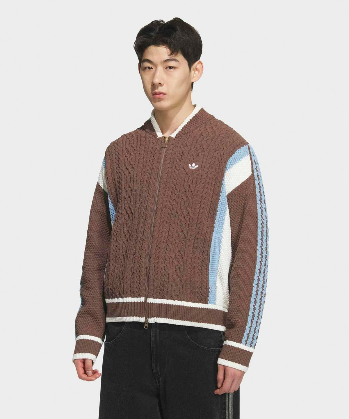 아디다스(ADIDAS) 레트로 리믹스 가디건 - 브라운 / KS5963