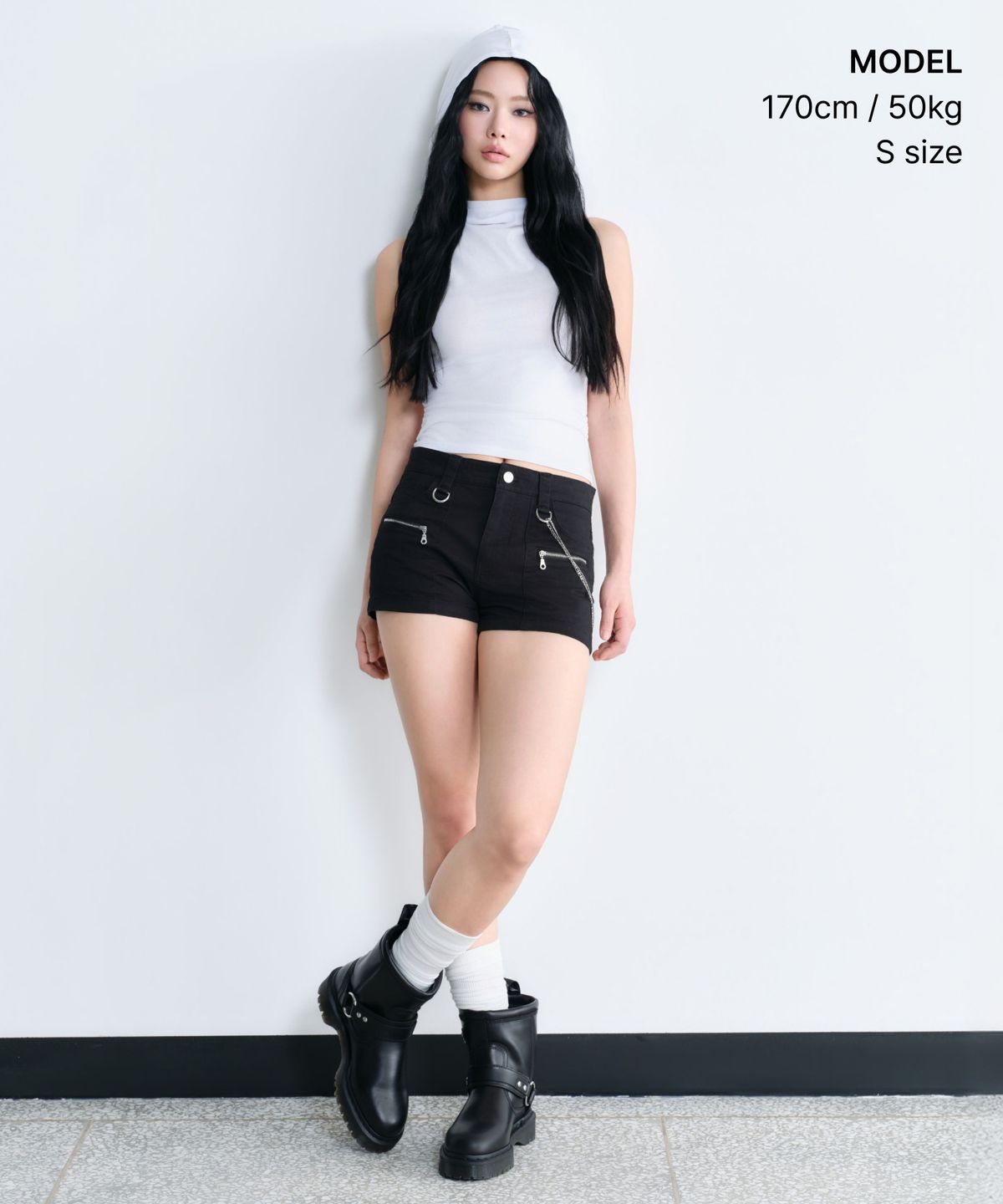 무신사 스탠다드 우먼(MUSINSA STANDARD WOMAN) 우먼즈 드레이프 후디드 슬리브리스 탑 [화이트]