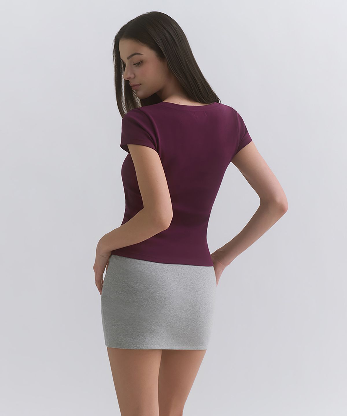 무신사 스탠다드 우먼(MUSINSA STANDARD WOMAN) 우먼즈 로 라이즈 저지 미니 스코츠 [미디엄 그레이]