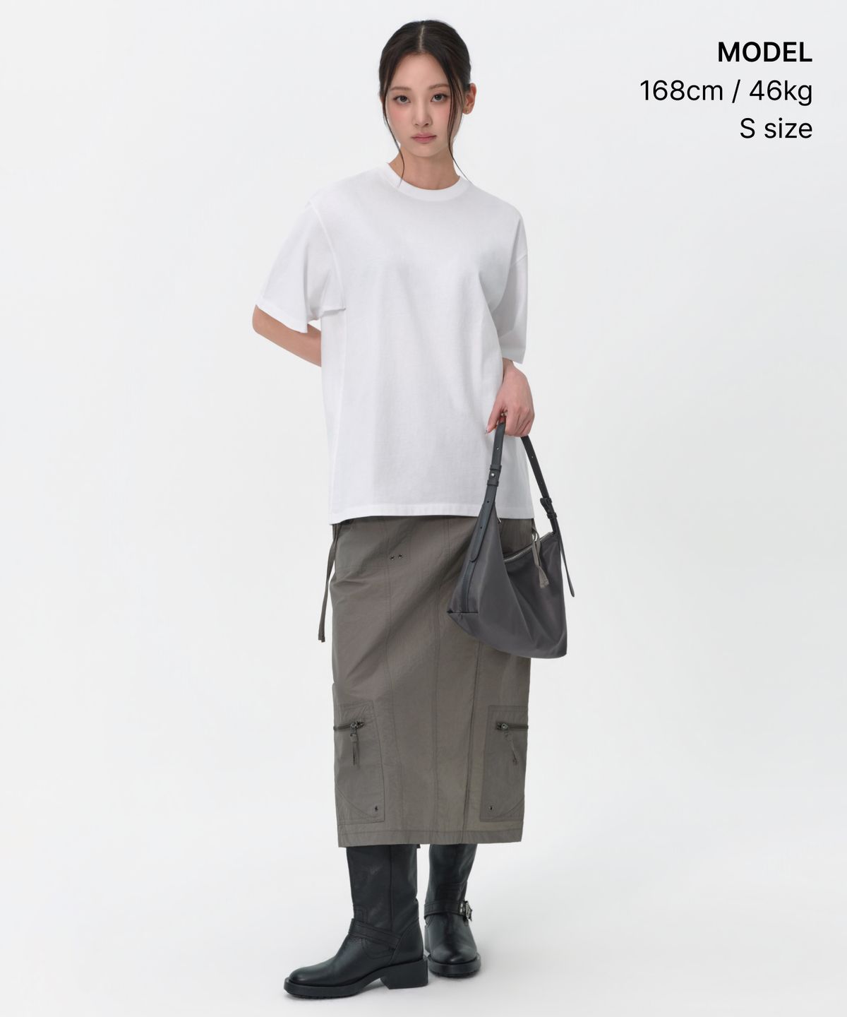 무신사 스탠다드 우먼(MUSINSA STANDARD WOMAN) 우먼즈 오버사이즈 크루 넥 티셔츠 [화이트]