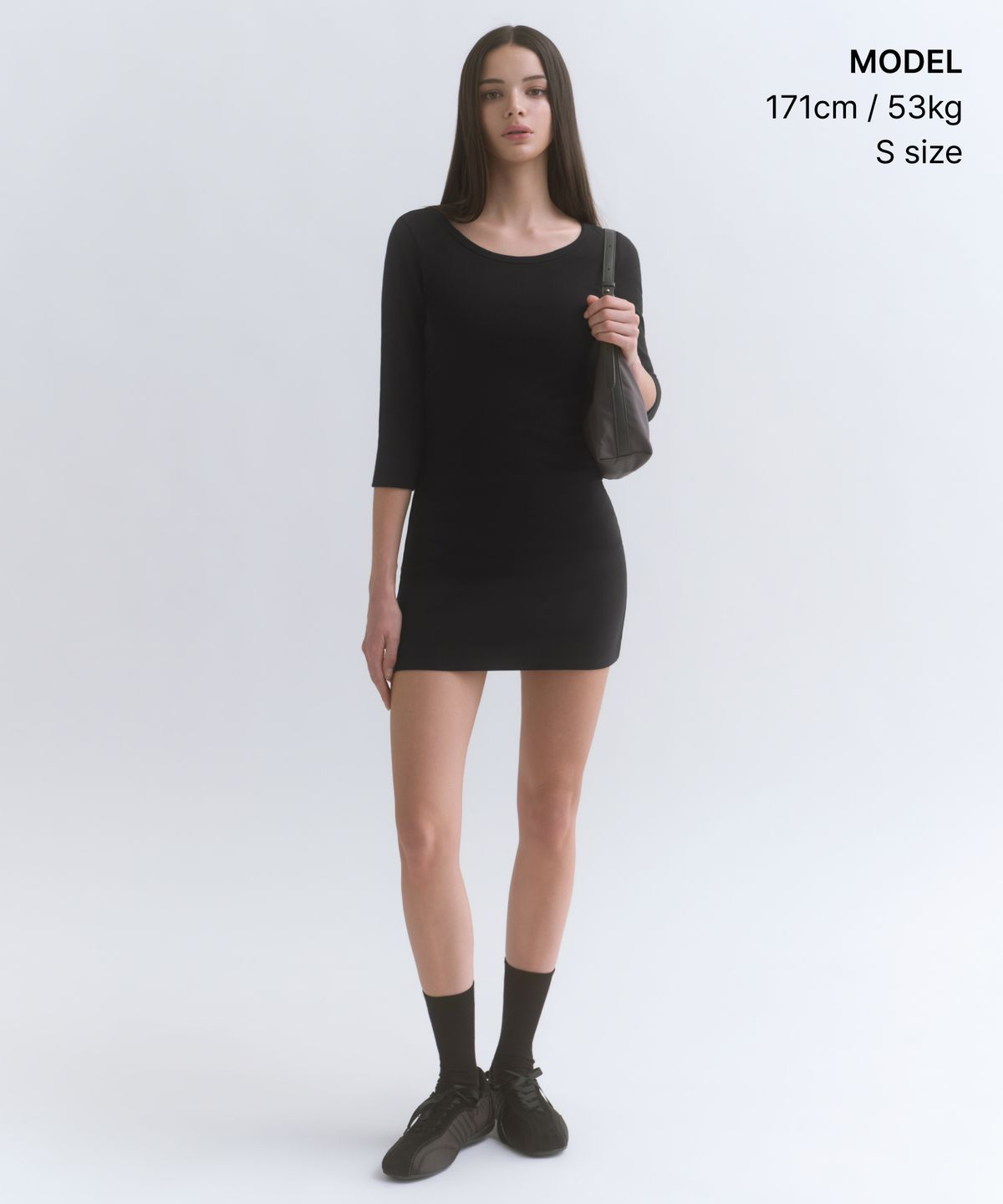 무신사 스탠다드 우먼(MUSINSA STANDARD WOMAN) 우먼즈 저지 미니 드레스 [블랙]