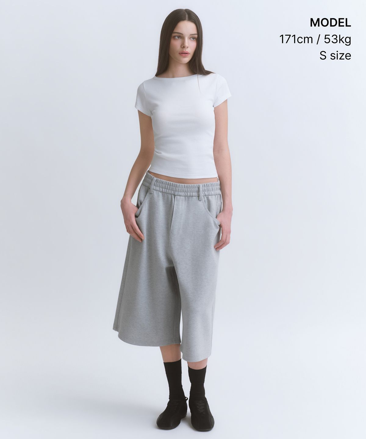 무신사 스탠다드 우먼(MUSINSA STANDARD WOMAN) 우먼즈 슬림 보트 넥 캡 슬리브 티셔츠 [화이트]