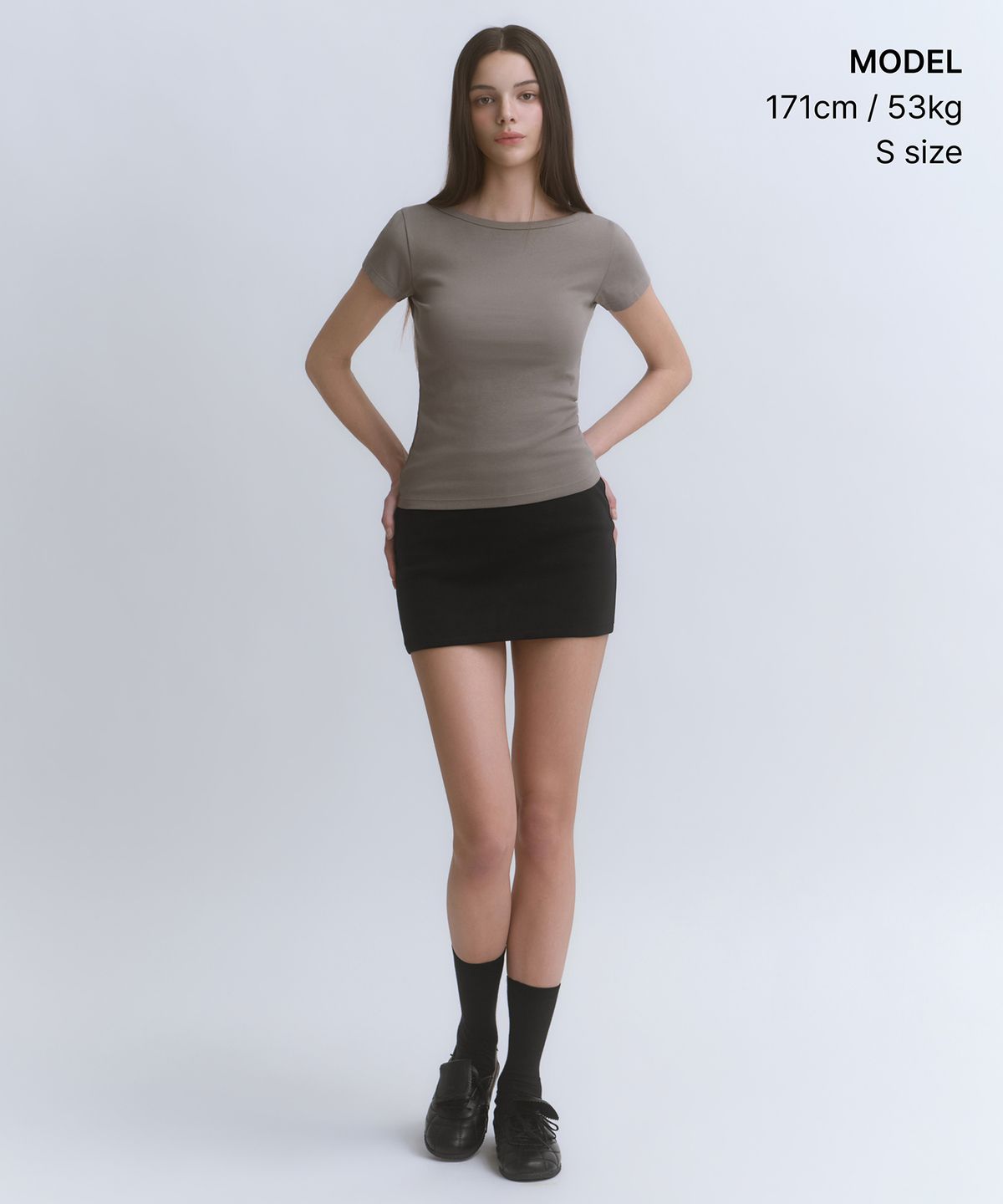 무신사 스탠다드 우먼(MUSINSA STANDARD WOMAN) 우먼즈 슬림 보트 넥 캡 슬리브 티셔츠 [토프]