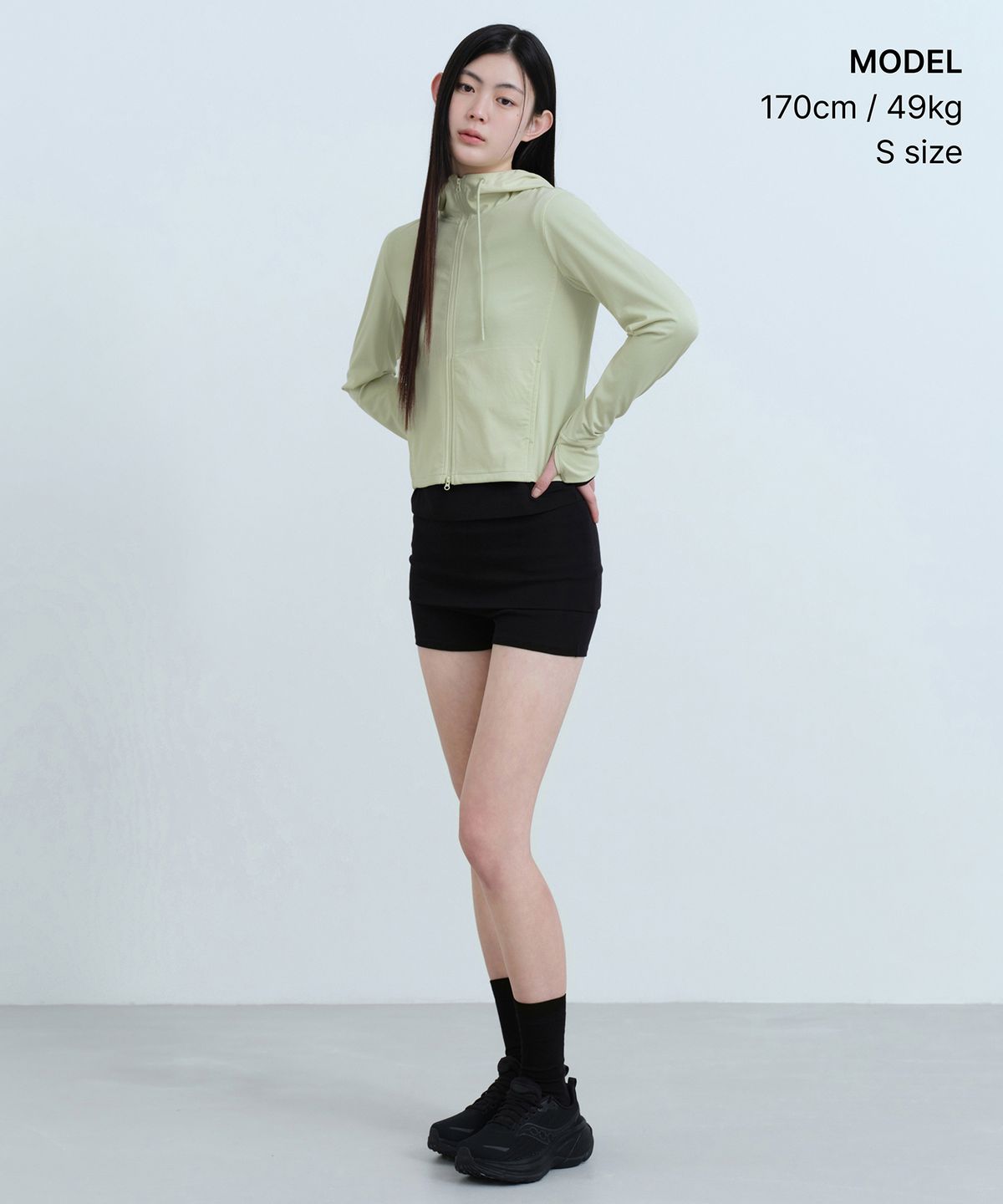 무신사 스탠다드 우먼(MUSINSA STANDARD WOMAN) [UV 프로텍션] 우먼즈 쿨링 저지 후디드 집업 [세이지]