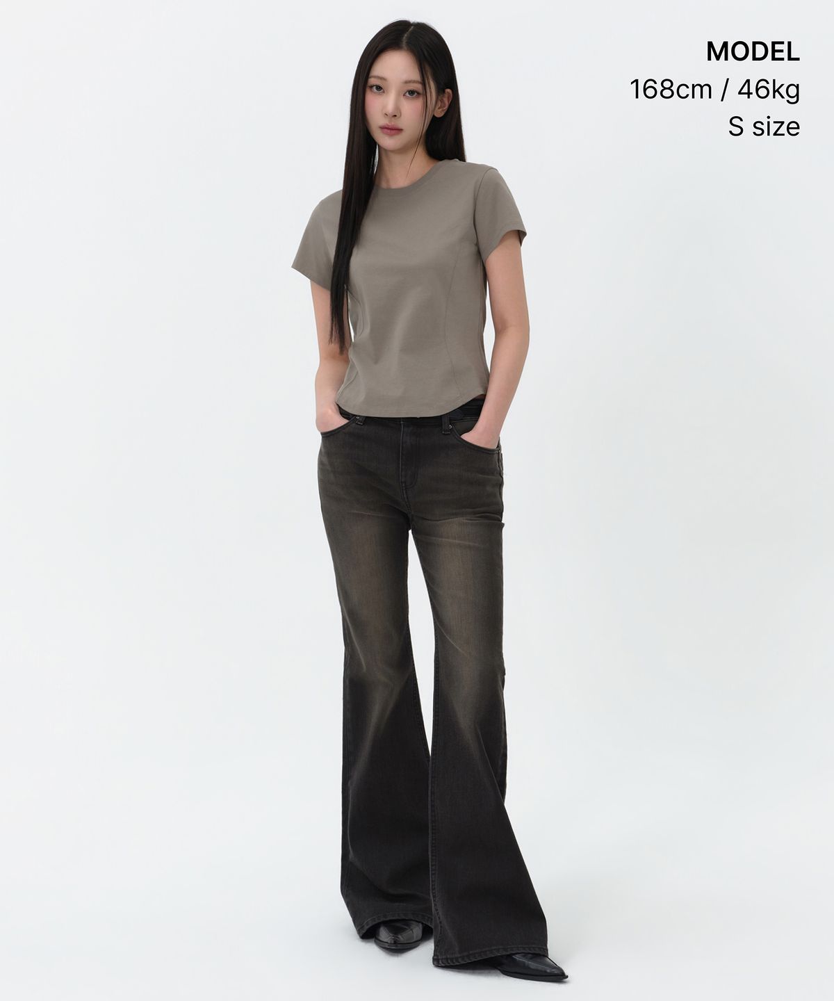무신사 스탠다드 우먼(MUSINSA STANDARD WOMAN) 우먼즈 라운드 헴 티셔츠 [토프]