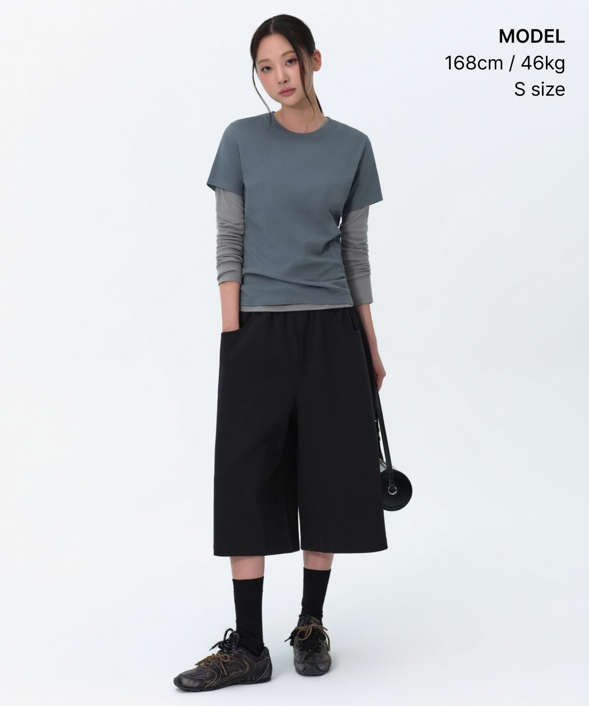 무신사 스탠다드 우먼(MUSINSA STANDARD WOMAN) 우먼즈 플레인 크루 넥 티셔츠 [피콕 블루]