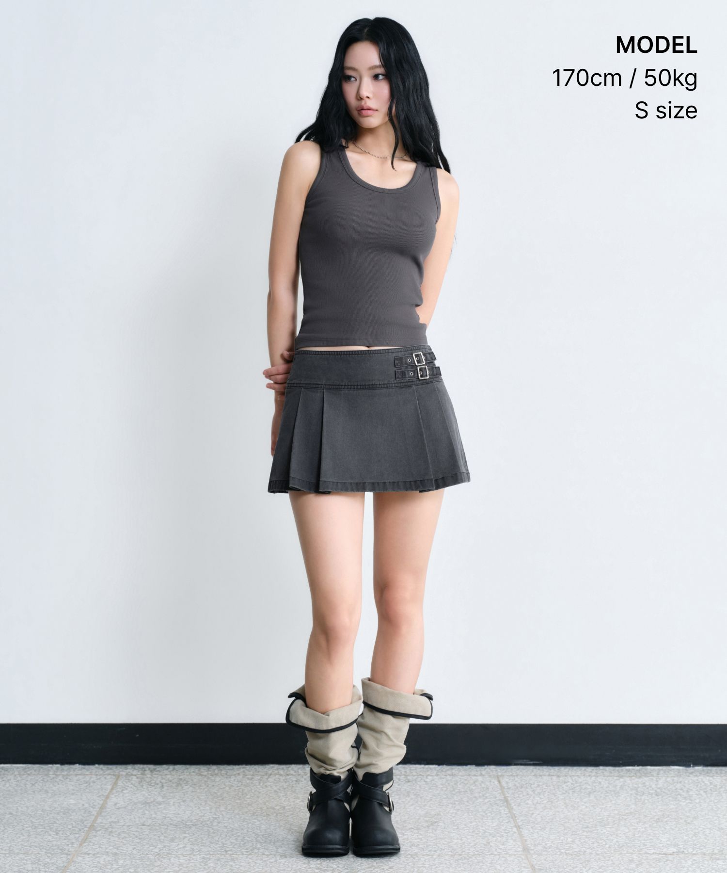 Womens Scoop Neck Tank Top [Gunmetal] thumbnail 2