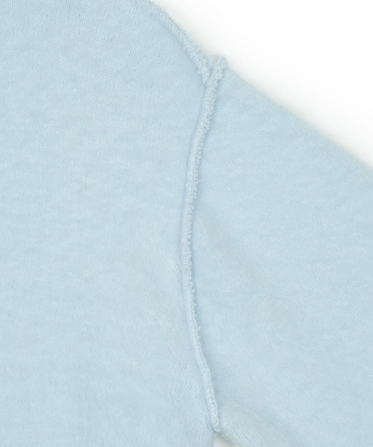 구보(GUVO) Out seam round-neck cardigan, sky-blue