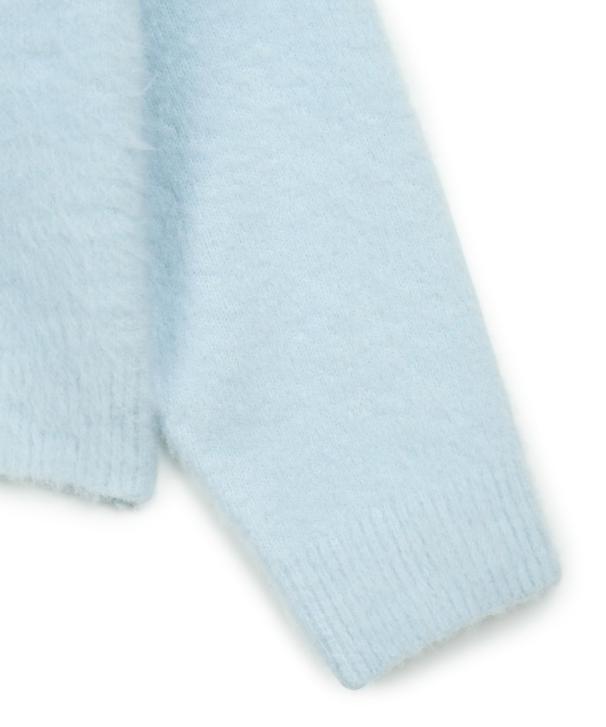 구보(GUVO) Out seam round-neck cardigan, sky-blue