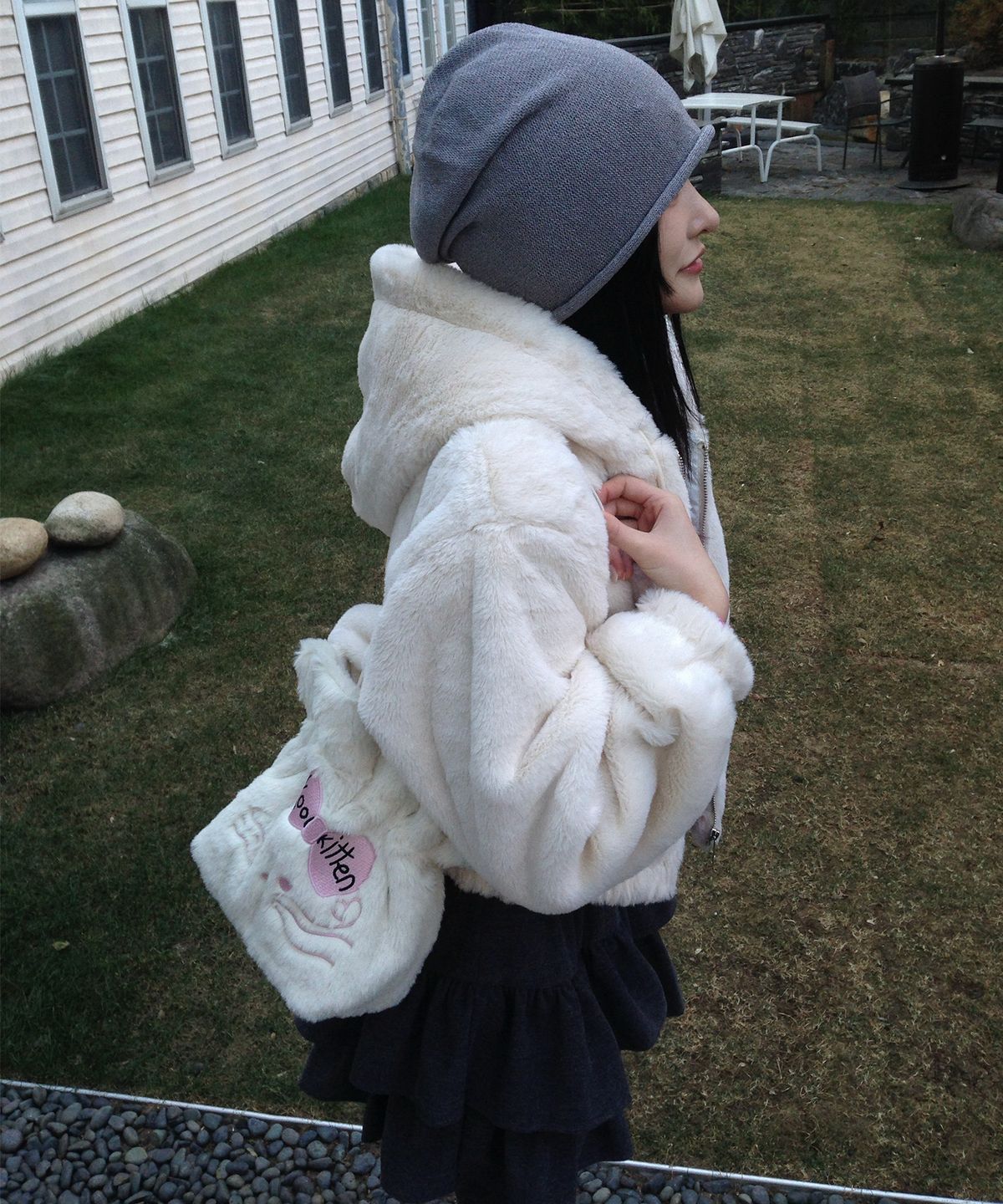 쿨키튼(KOOLKITTEN) Kitten Fluffy Bucket Bag