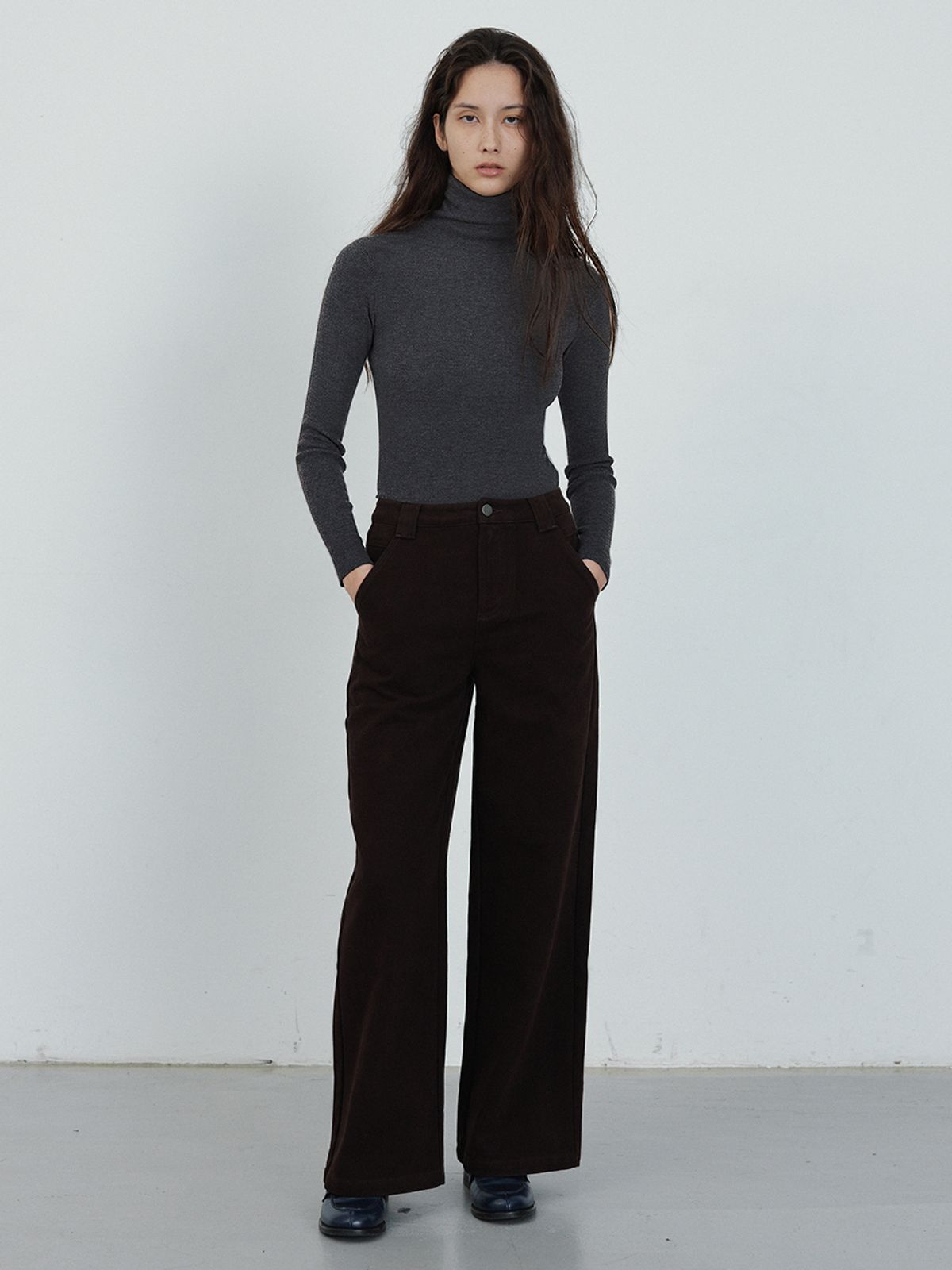 헌치(HUNCH) High Neck Ribbed Pullover (3color)