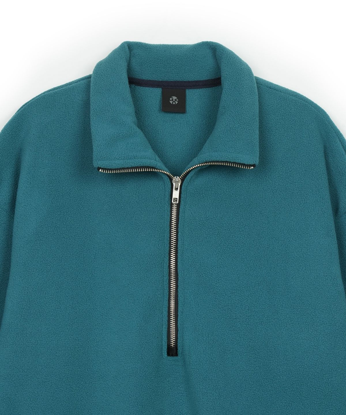 구보(GUVO) Fleece half-zip pullover, teal
