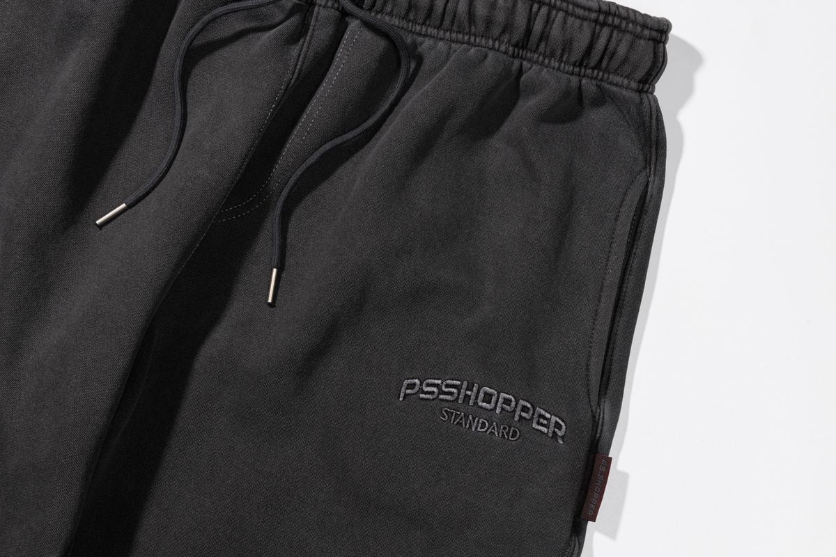 피에스쇼퍼(PSSHOPPER) [리퍼브] 오리지널 피그먼트 워싱 조거팬츠 [다크 그레이]