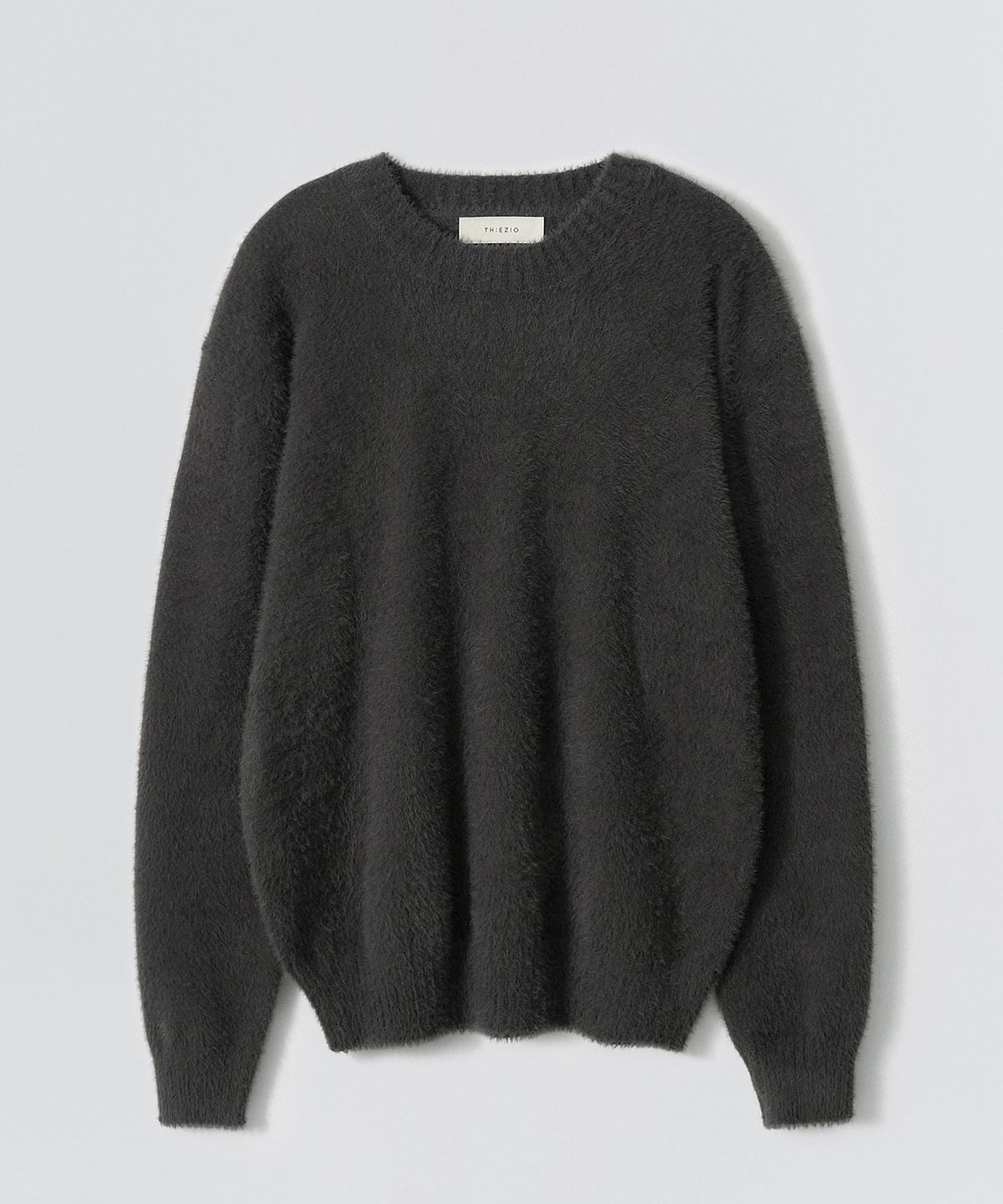 이지오 우먼(EZIO WOMEN) W Fluffy Angora Round Knit_Charcoal