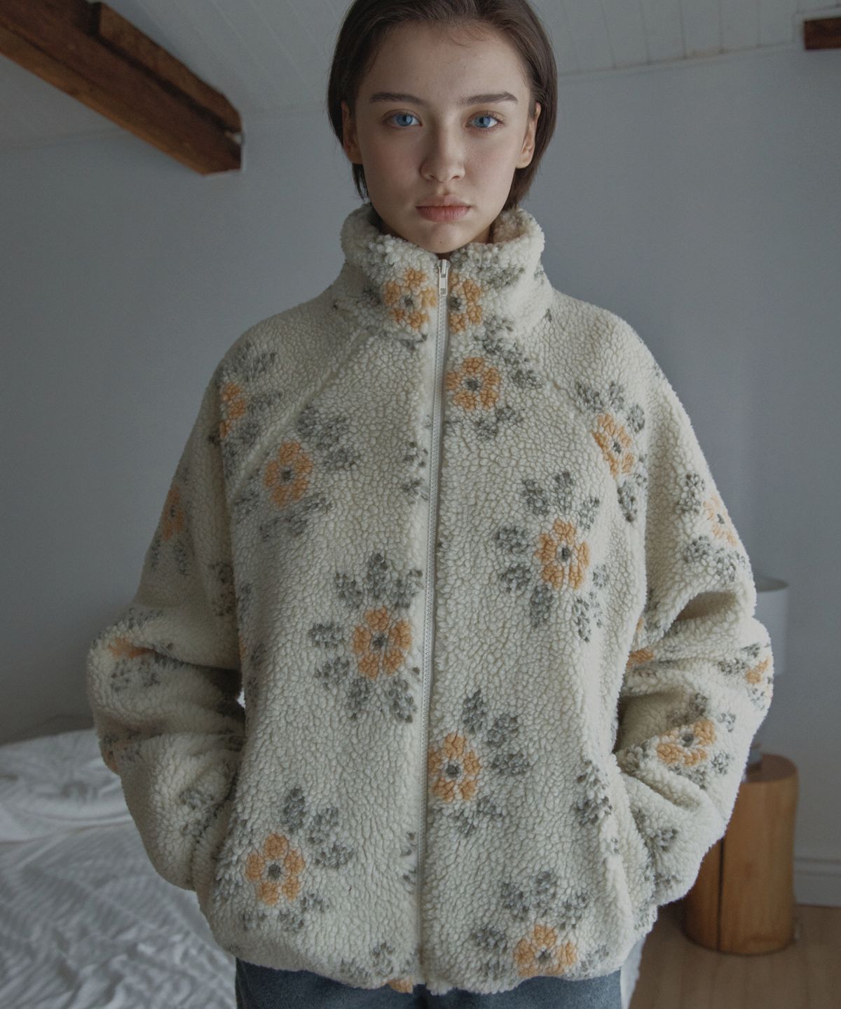 포에트서울(POETSEOUL) flower dumble jacket_ivory