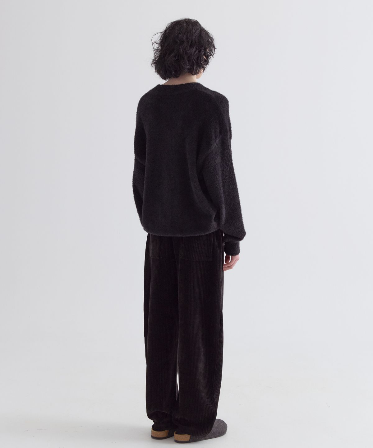 이지오(EZIO) Roy Velvet Banded Pants_Black