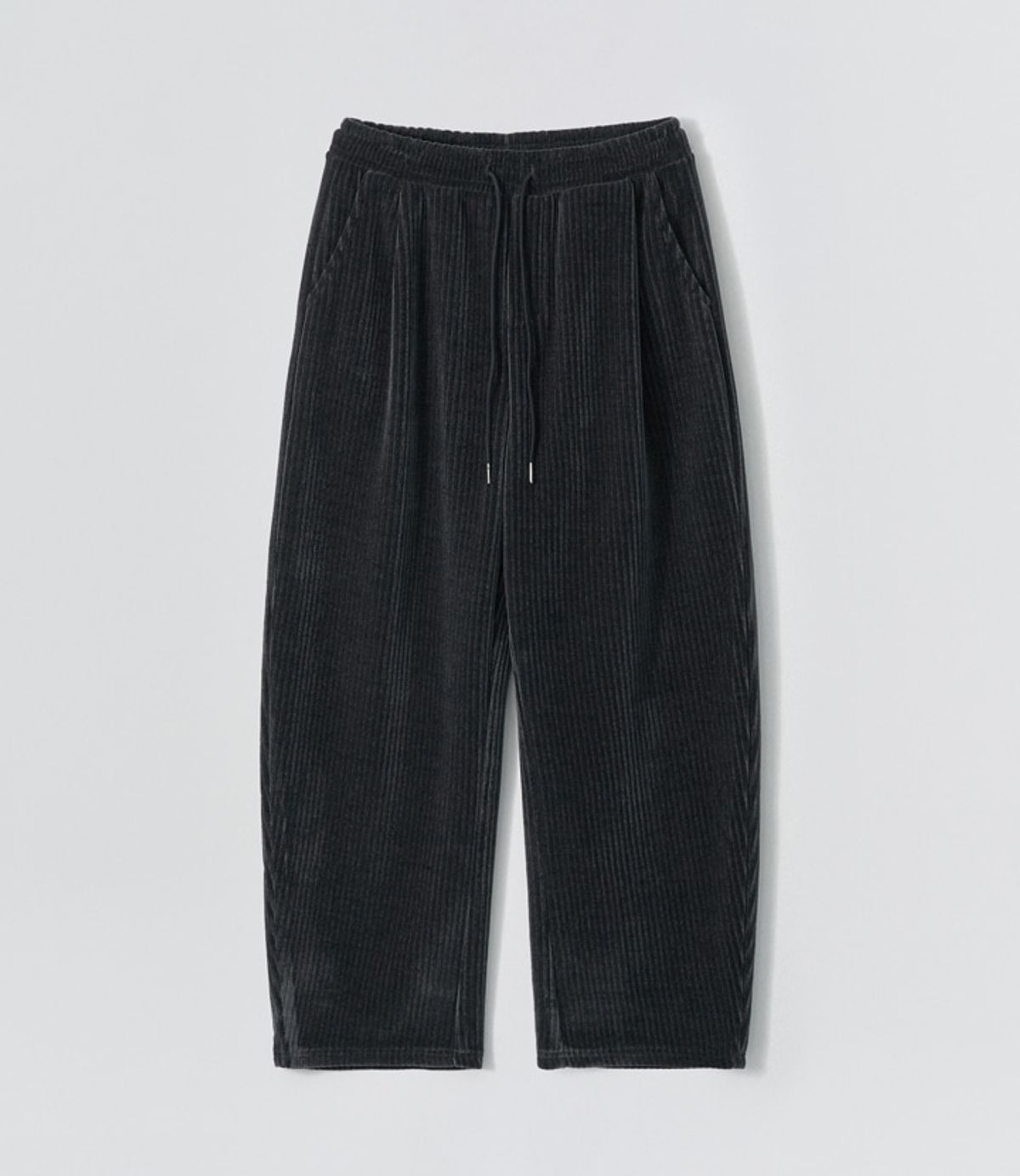 이지오(EZIO) Roy Velvet Banded Pants_Charcoal