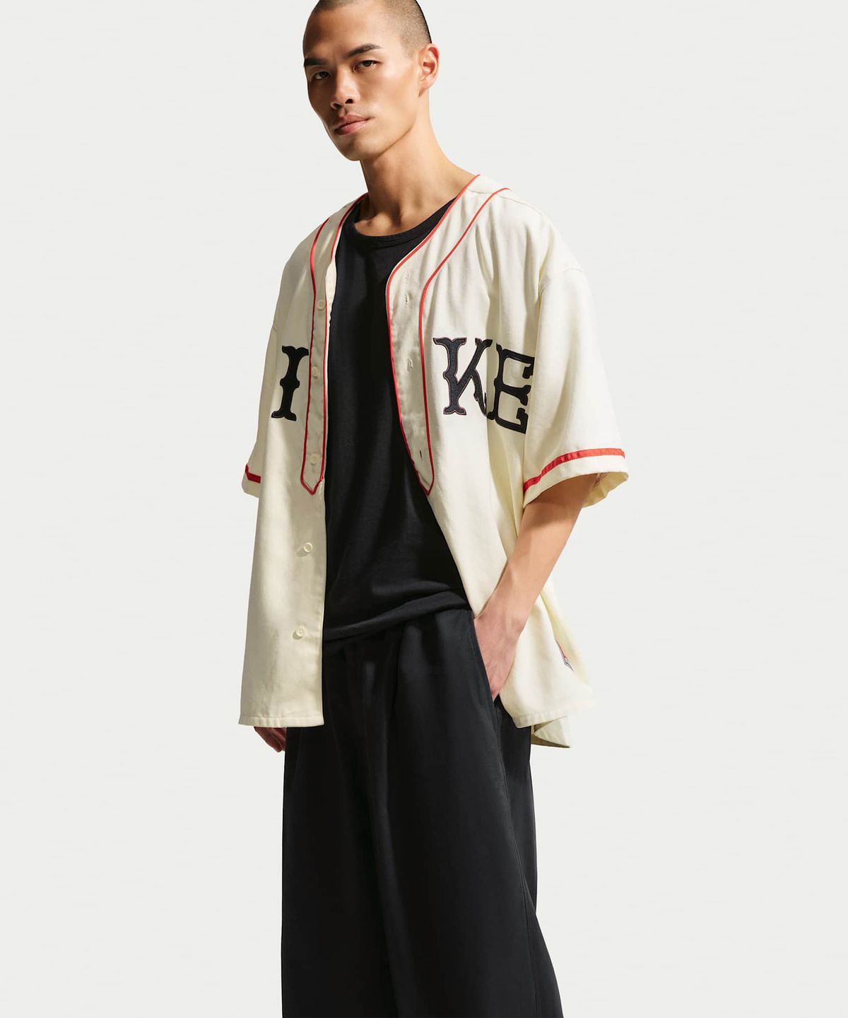 나이키(NIKE) 라이프 와이드 레그 팬츠 M - 블랙:화이트 / II0520-010