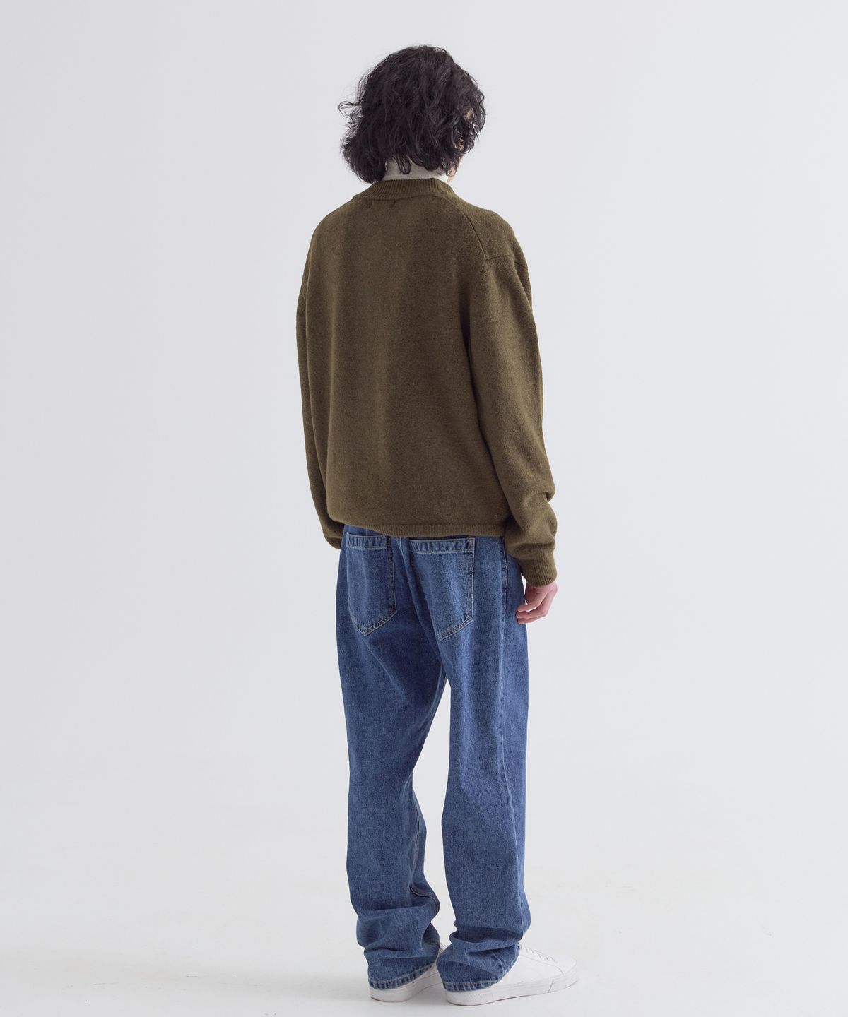 이지오(EZIO) Melange Pocket Button Cardigan_Khaki