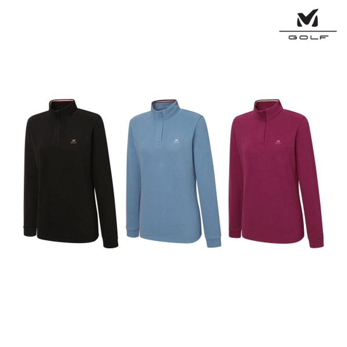 밀레골프(MILLET GOLF) 기모 하프집업 여성 3color