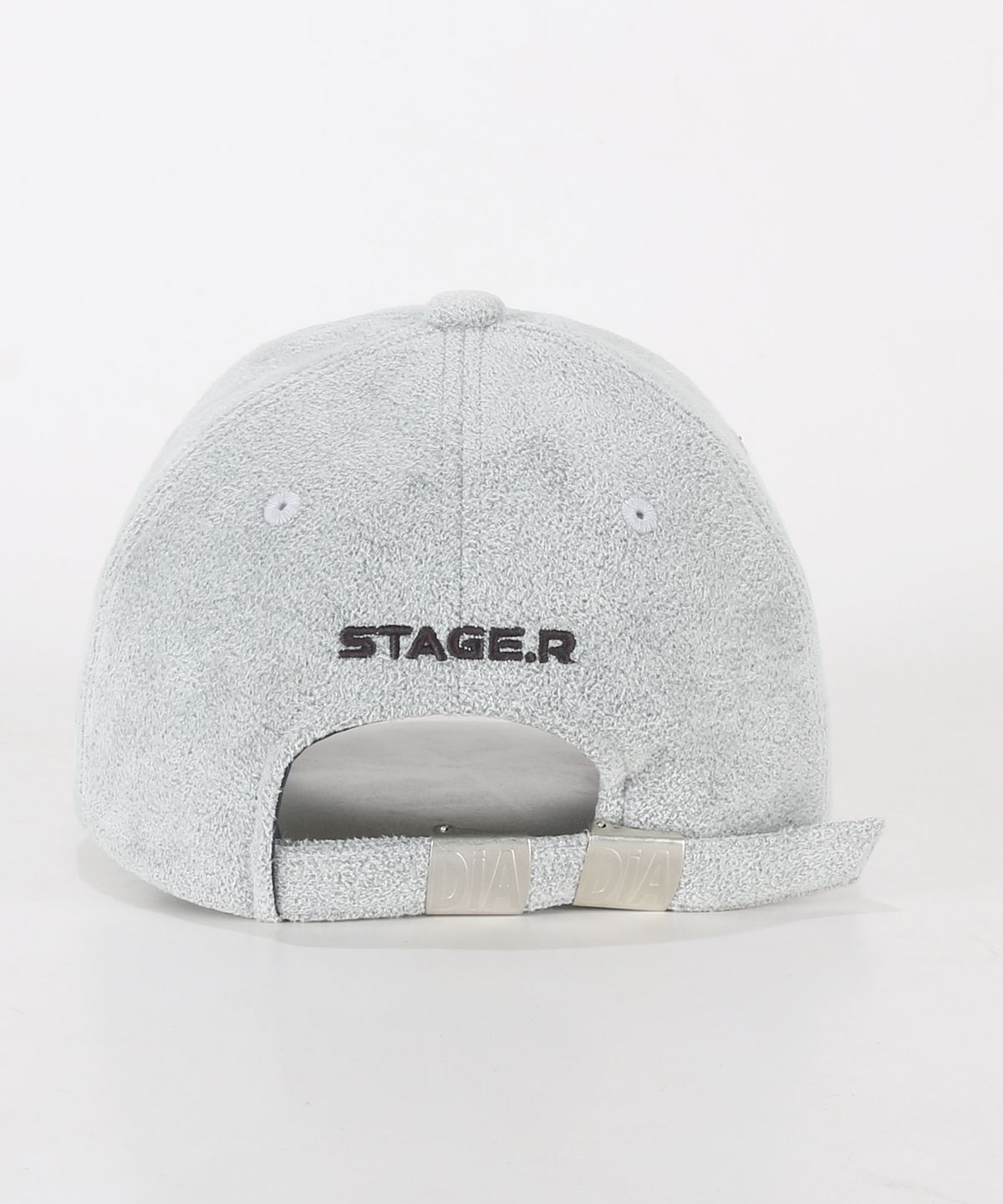 스테이지알(STAGE.R) 남녀공용 시그니처 태양 로고 스웨이드 볼캡 그레이