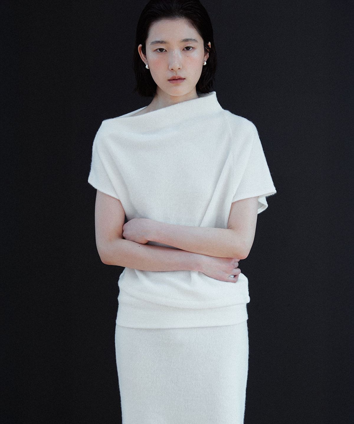 유토시스(EUTOSIS) HAIRY LAYERED LONG SKIRT(IVOEY)
