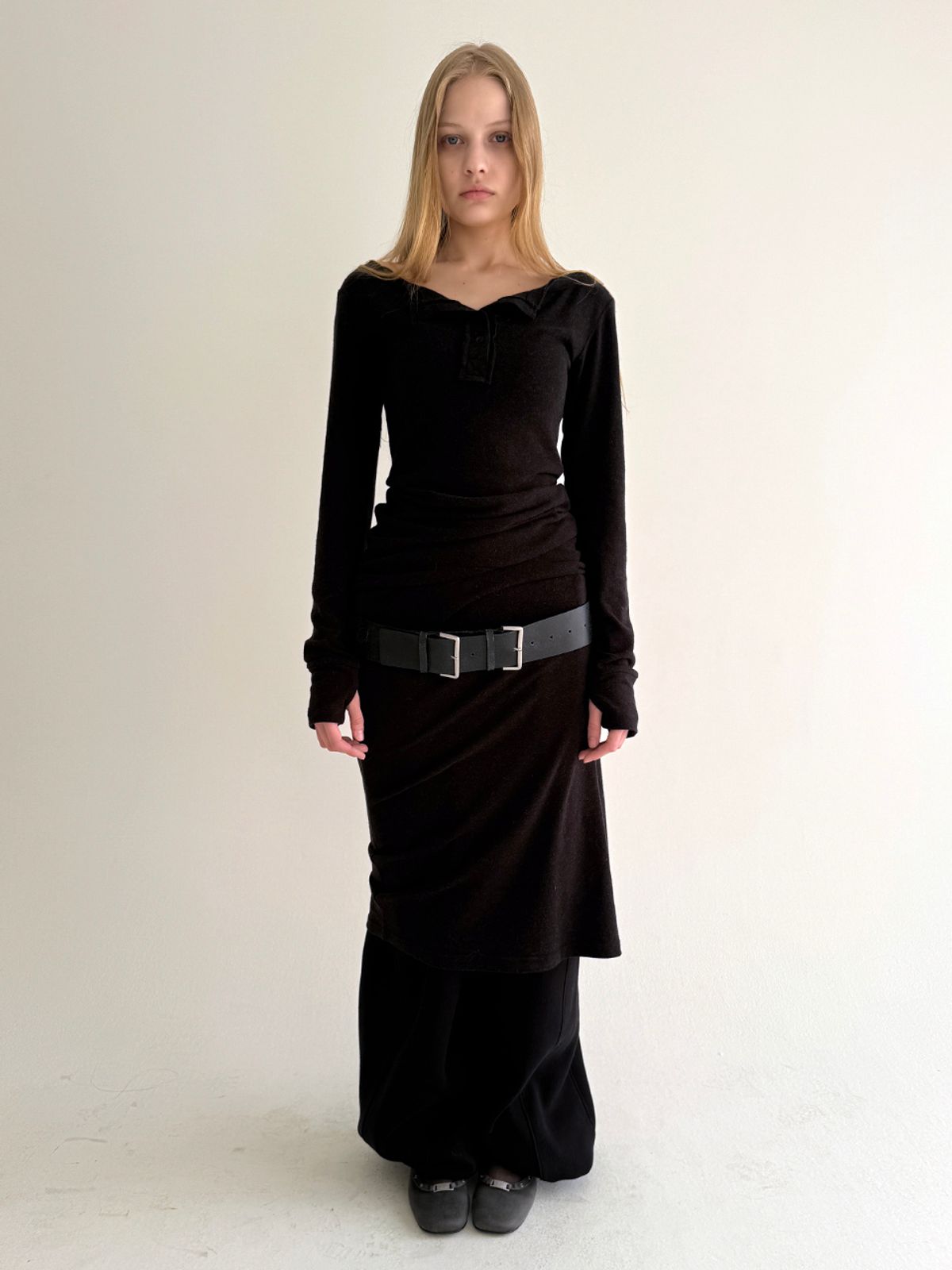 더엔엘(THE N:L) 반 오픈 드레스 -[3colors]