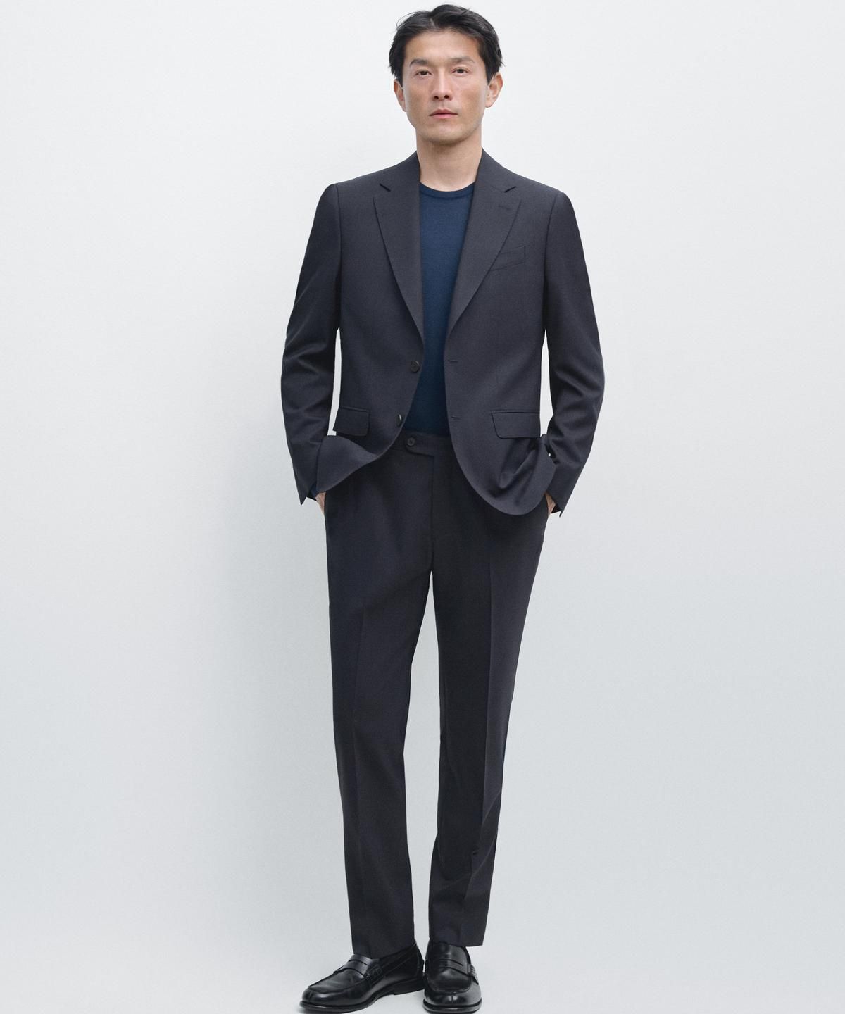 마시모두띠(MASSIMO DUTTI) 울 블렌드 수트 블레이저