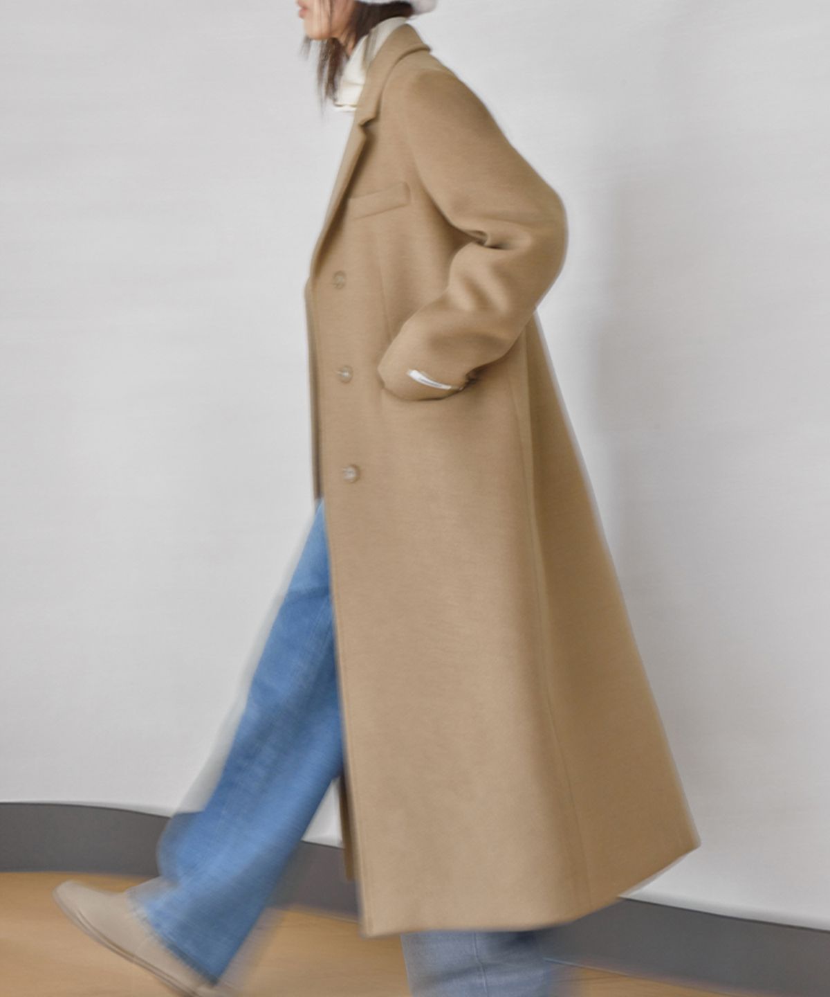 런던다다(LONDONDADA) BASIC COLLAR SINGLE WOOL COAT, CAMEL