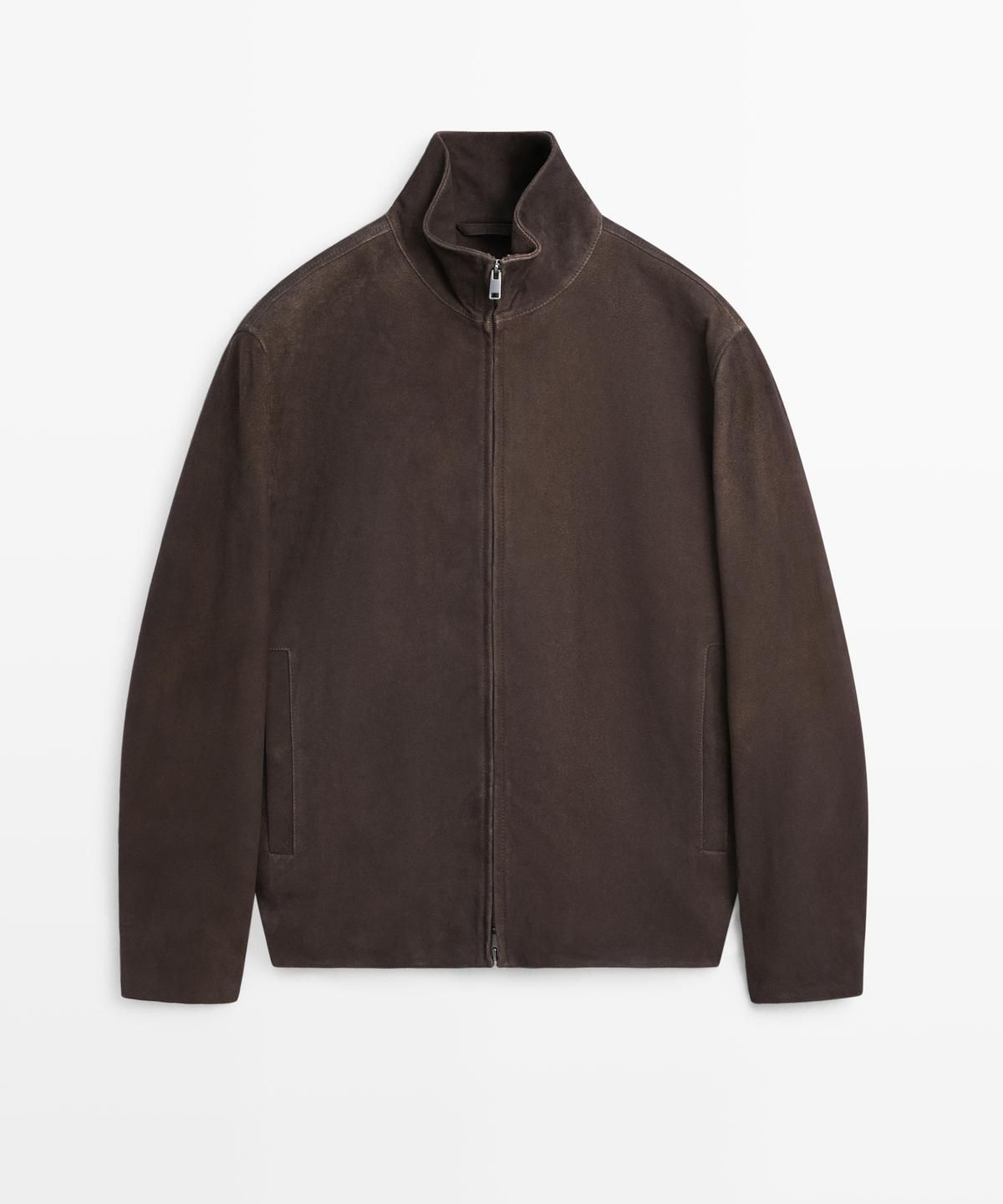 마시모두띠(MASSIMO DUTTI) 스웨이드 레더 재킷