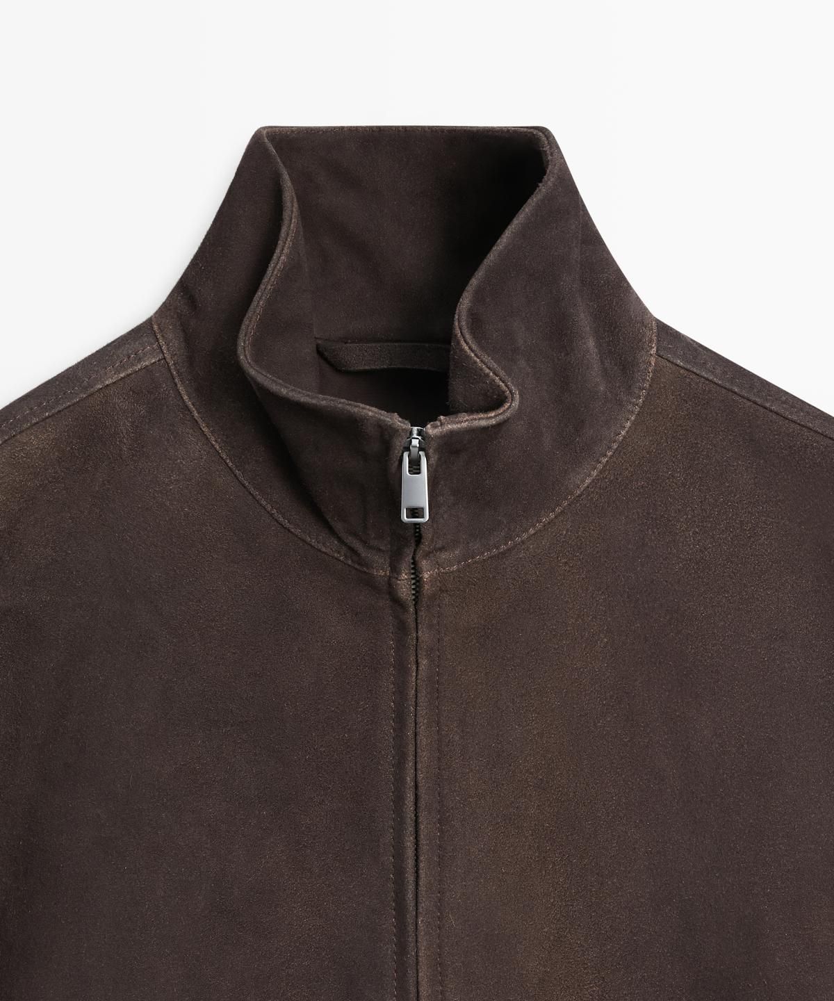 마시모두띠(MASSIMO DUTTI) 스웨이드 레더 재킷
