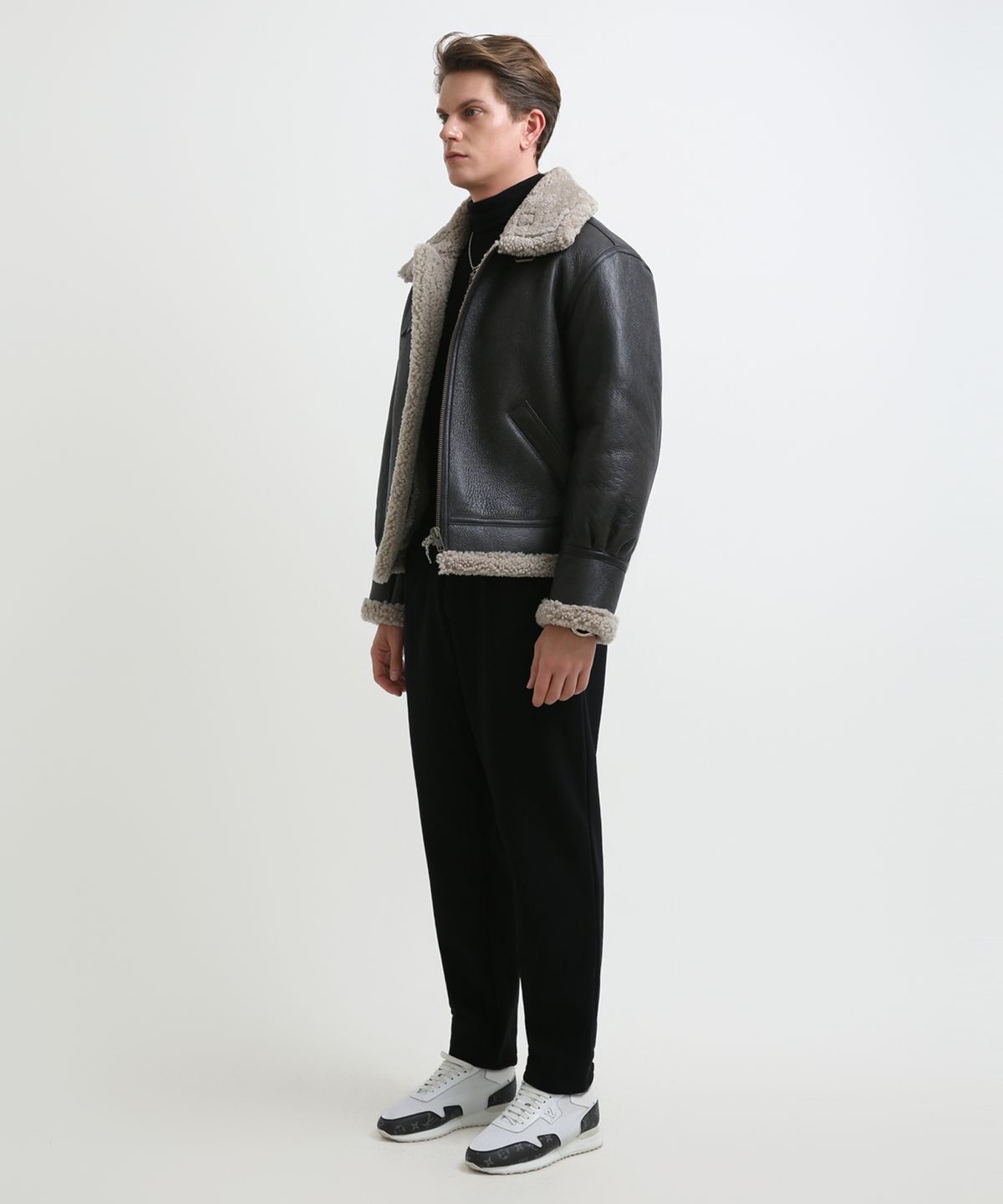 스트라이크(STRIKE) Helios Lambskin Shearling Jacket (DARK BROWN)