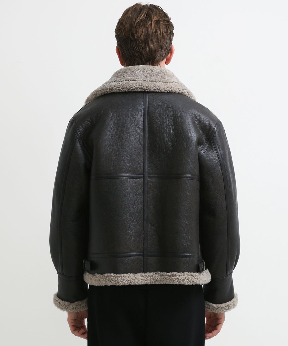 스트라이크(STRIKE) Helios Lambskin Shearling Jacket (DARK BROWN)