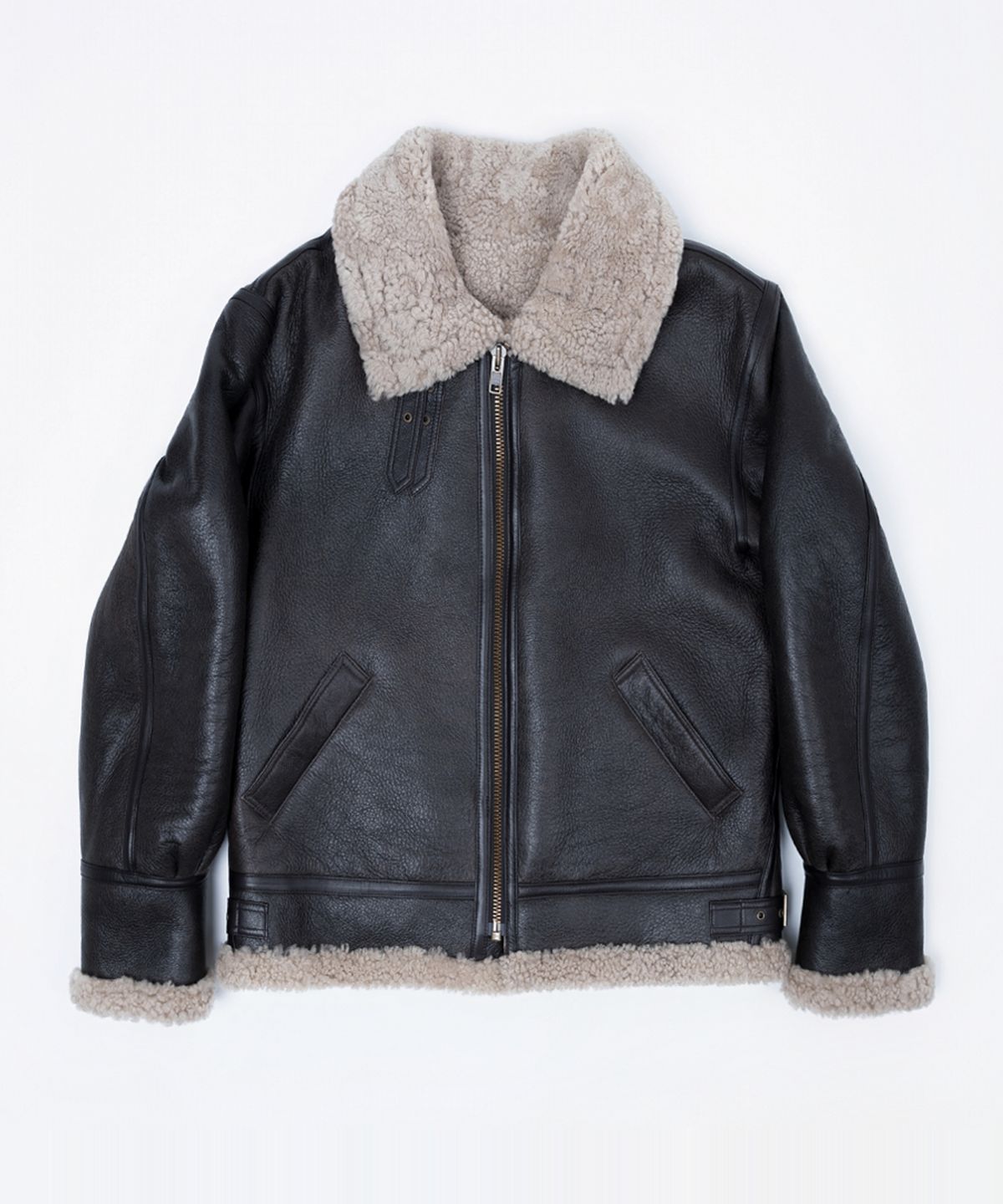 스트라이크(STRIKE) Helios Lambskin Shearling Jacket (DARK BROWN)