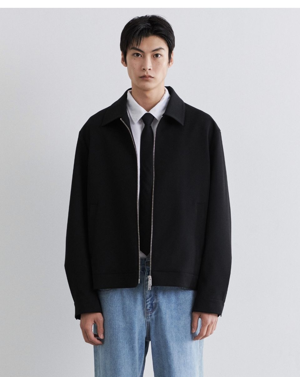 MUSINSA公式 | MUSINSA STANDARD Relaxed Minimal Jacket [Black]