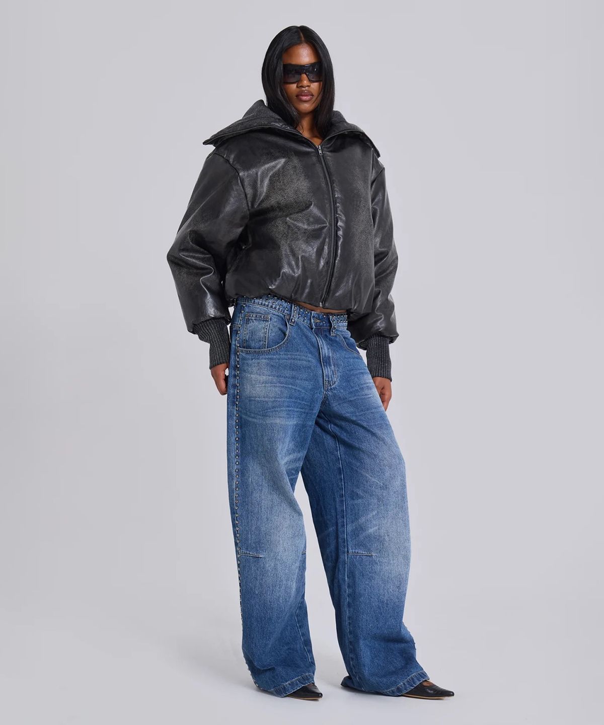 제이디드 런던(JADED LONDON) (U) 푸퍼 봄버 블랙 PUFFER BOMBER BLACK