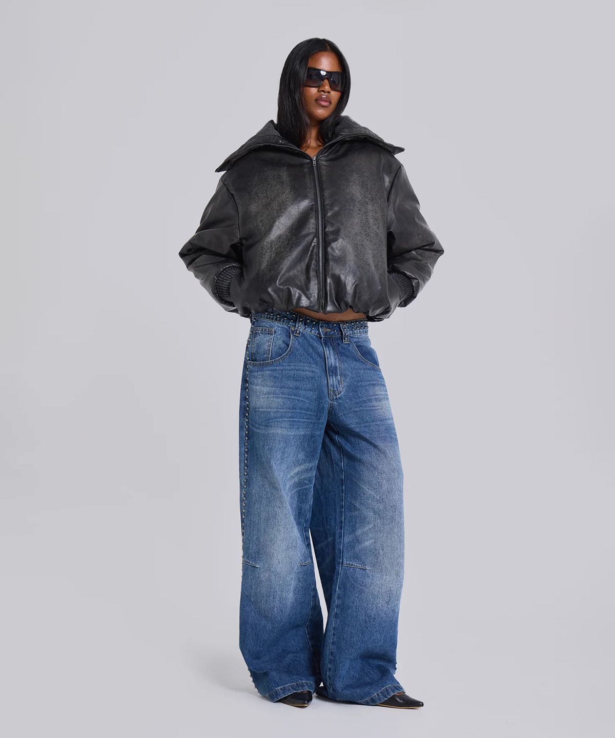 제이디드 런던(JADED LONDON) (U) 푸퍼 봄버 블랙 PUFFER BOMBER BLACK